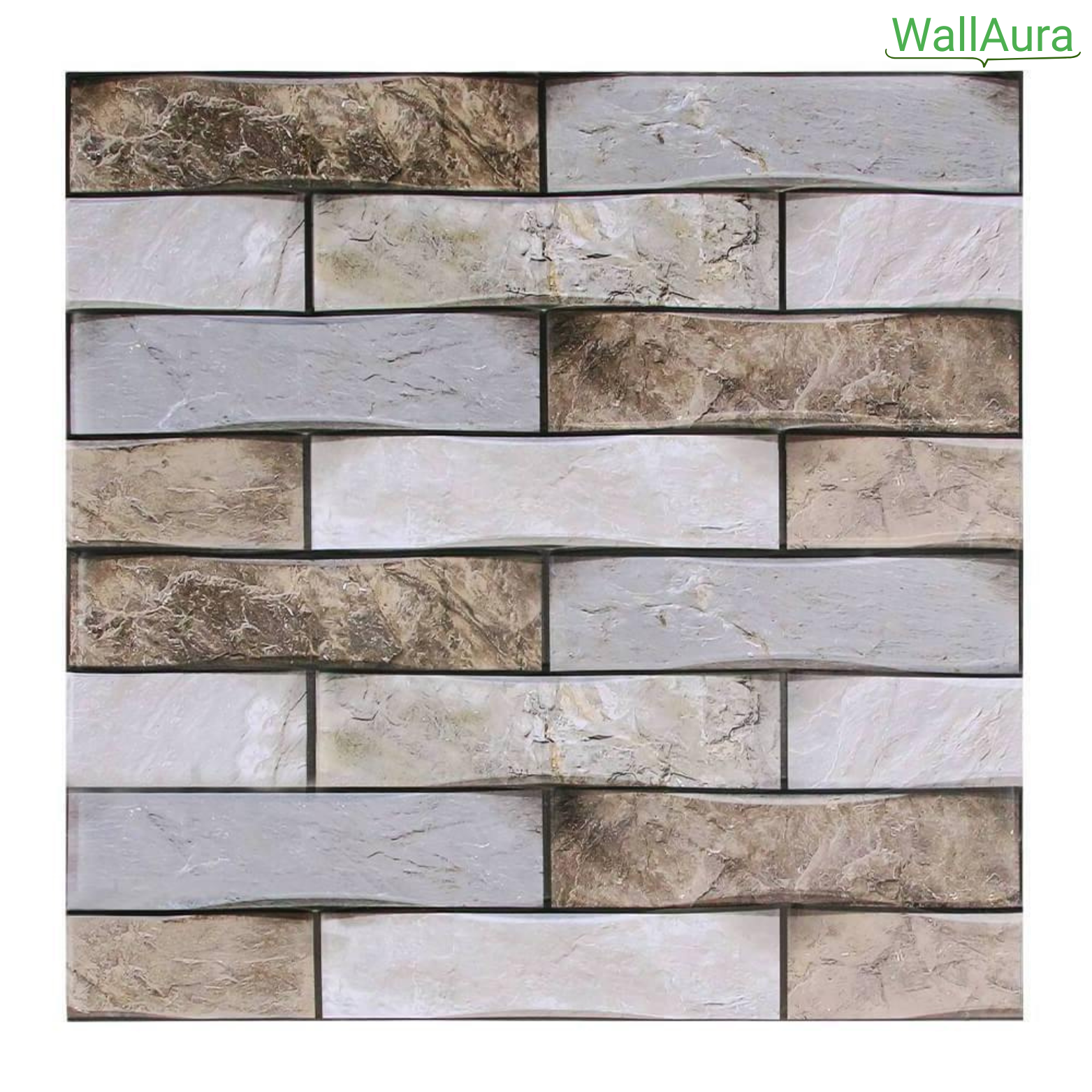 WallAura™ 4er Set 3D Wandfliesen Selbstklebend 30x30 cm