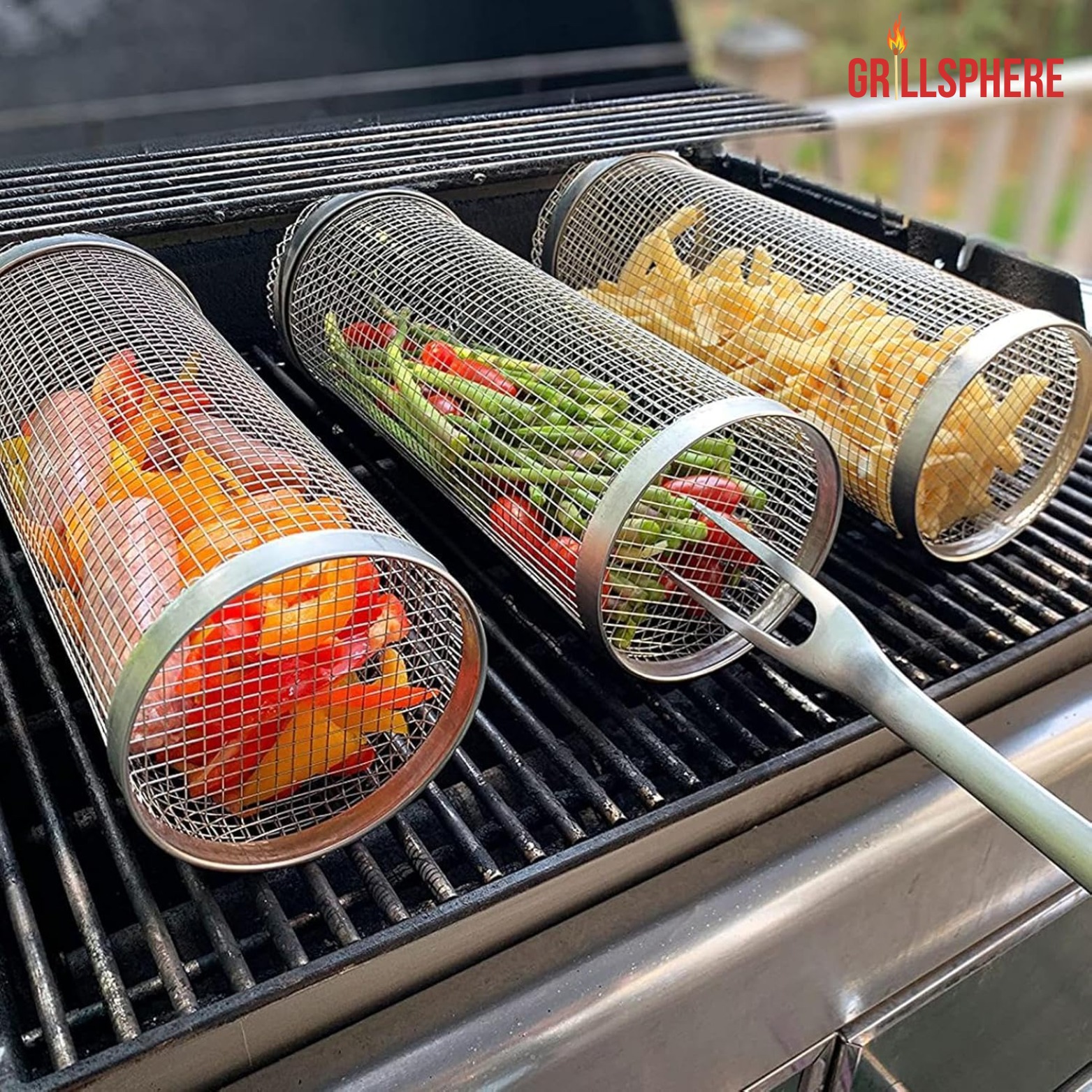 GrillSphere BBQ-Grillkorb aus Edelstahl