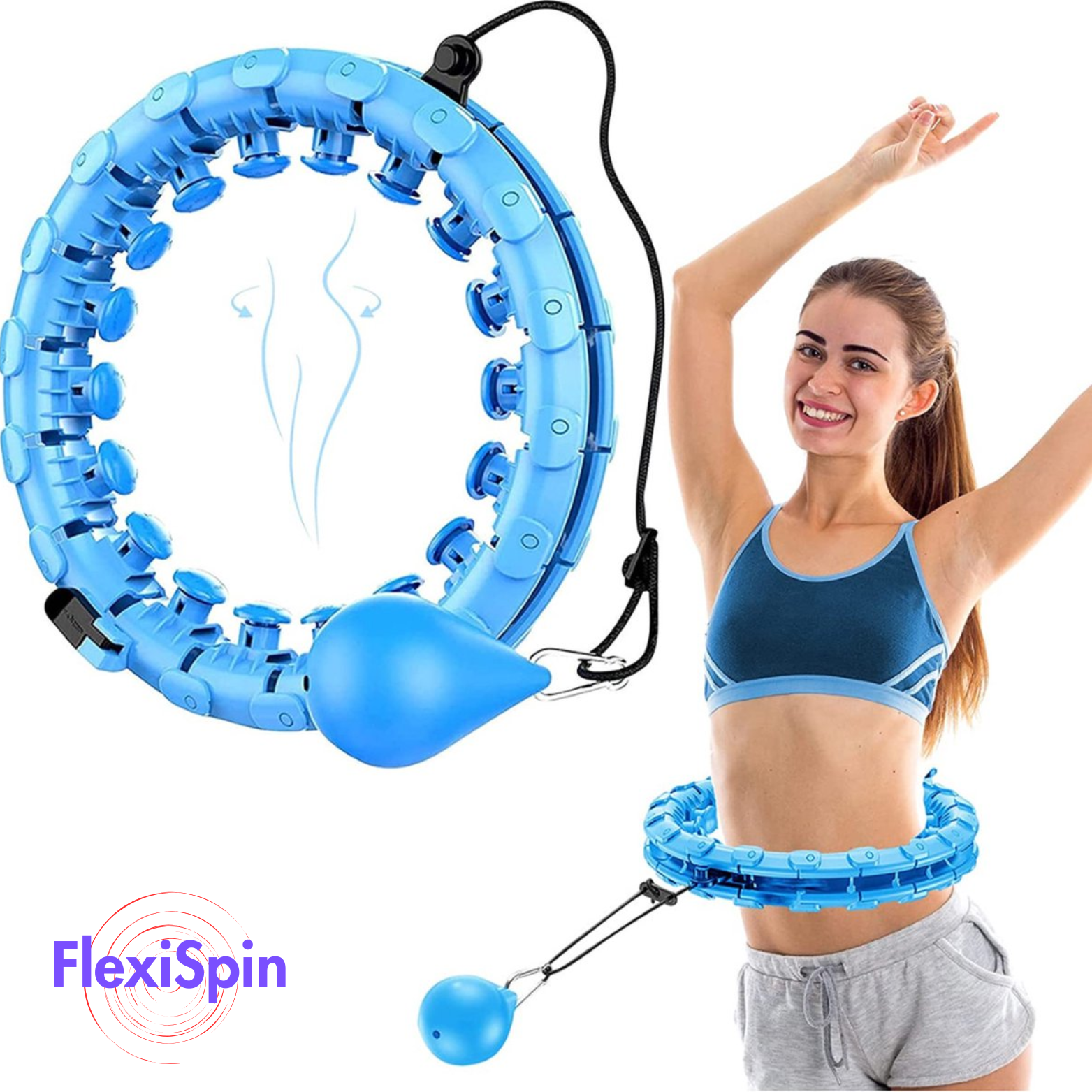 FlexiSpin Fitness Hula Hoop mit Gewicht