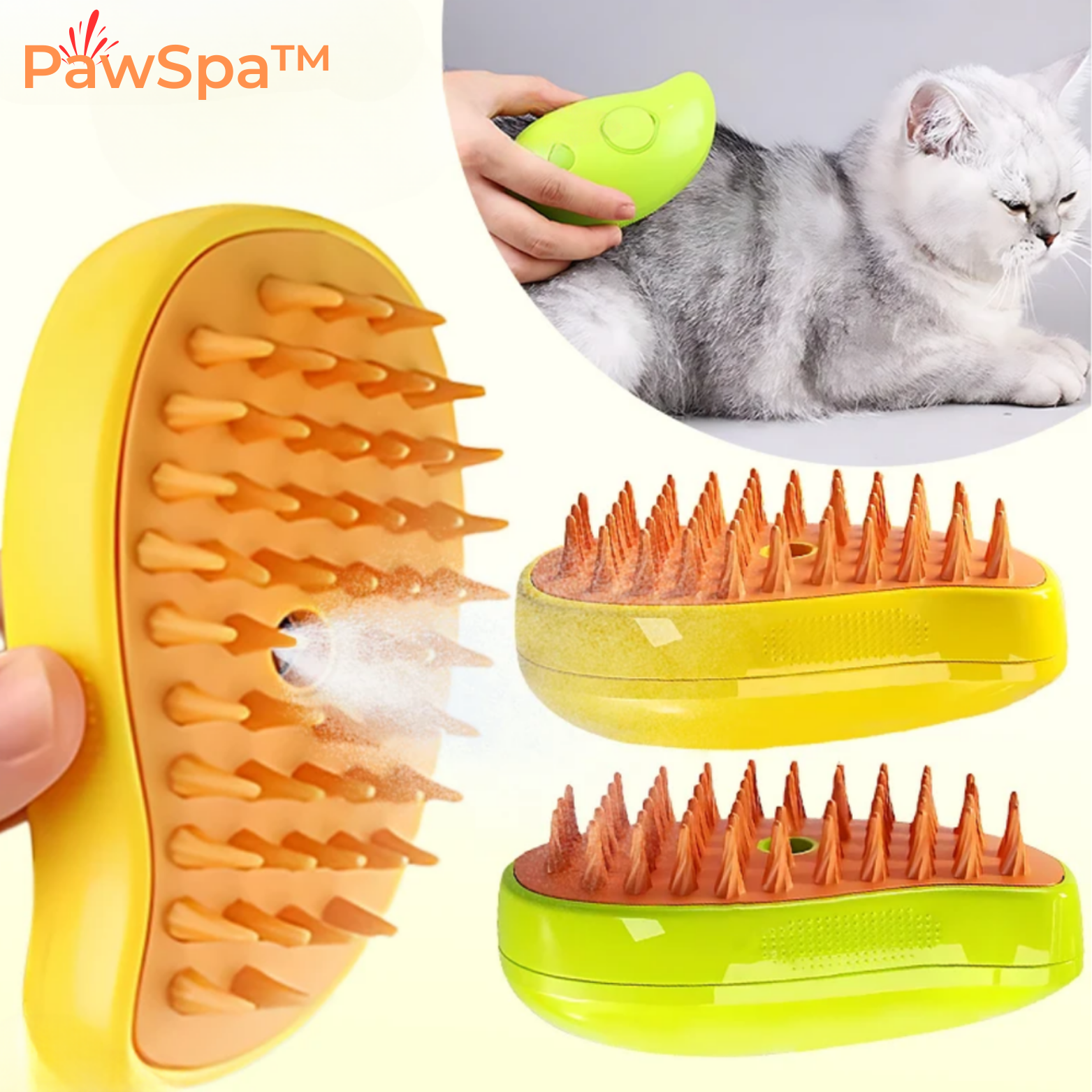 PawSpa™ 3-in-1 Katzen Dampf Bürste