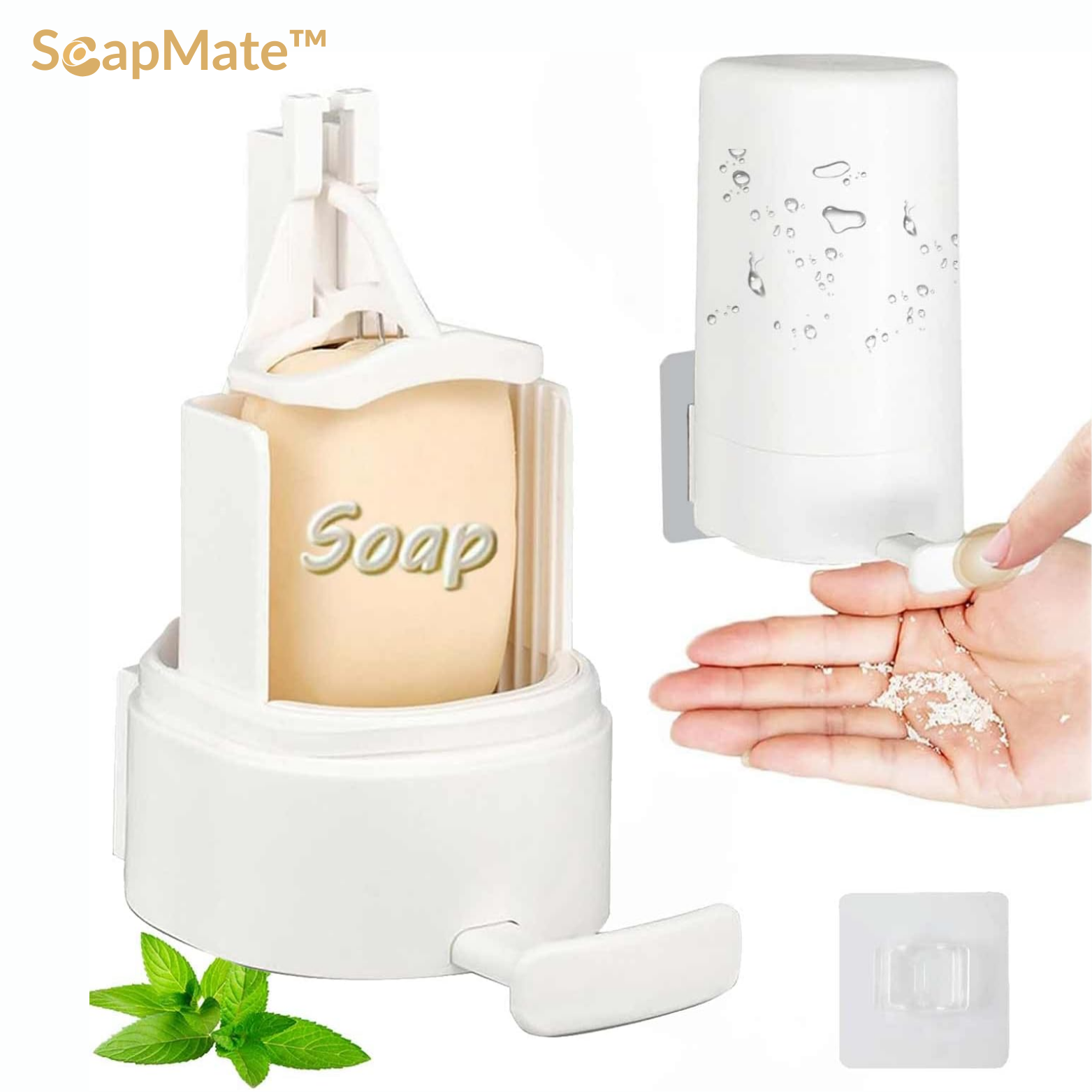 SoapMate™ Wandseifenmühle – Wandmontage ohne Bohren