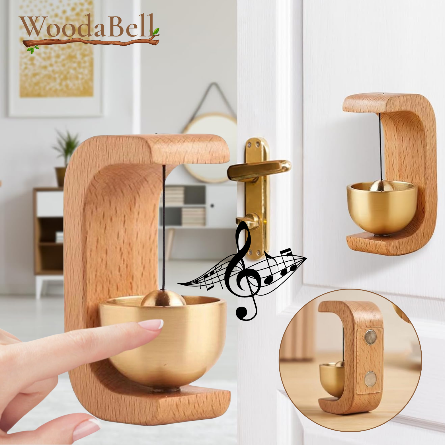 WoodaBell™ Türklingel mit Magnet