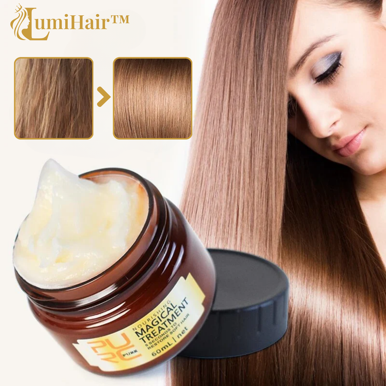 LumiHair™ Haarmaske zur Reparatur und Pflege