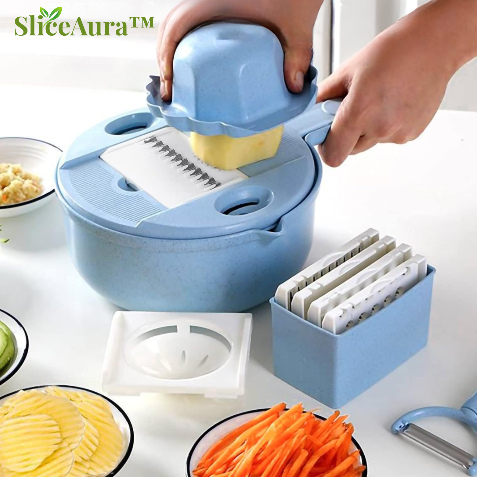 SliceAura™ 14-in-1 Multifunktions Gemüseschneider