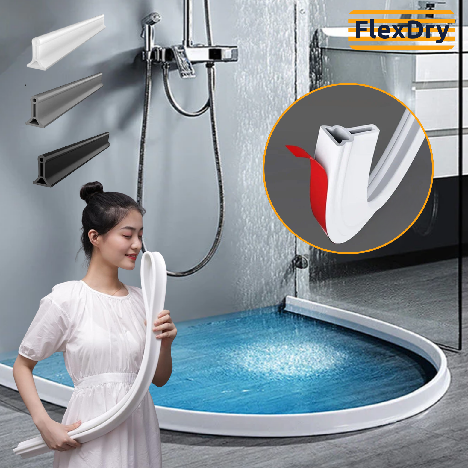 FlexDry™ Silikon Duschabdichtung