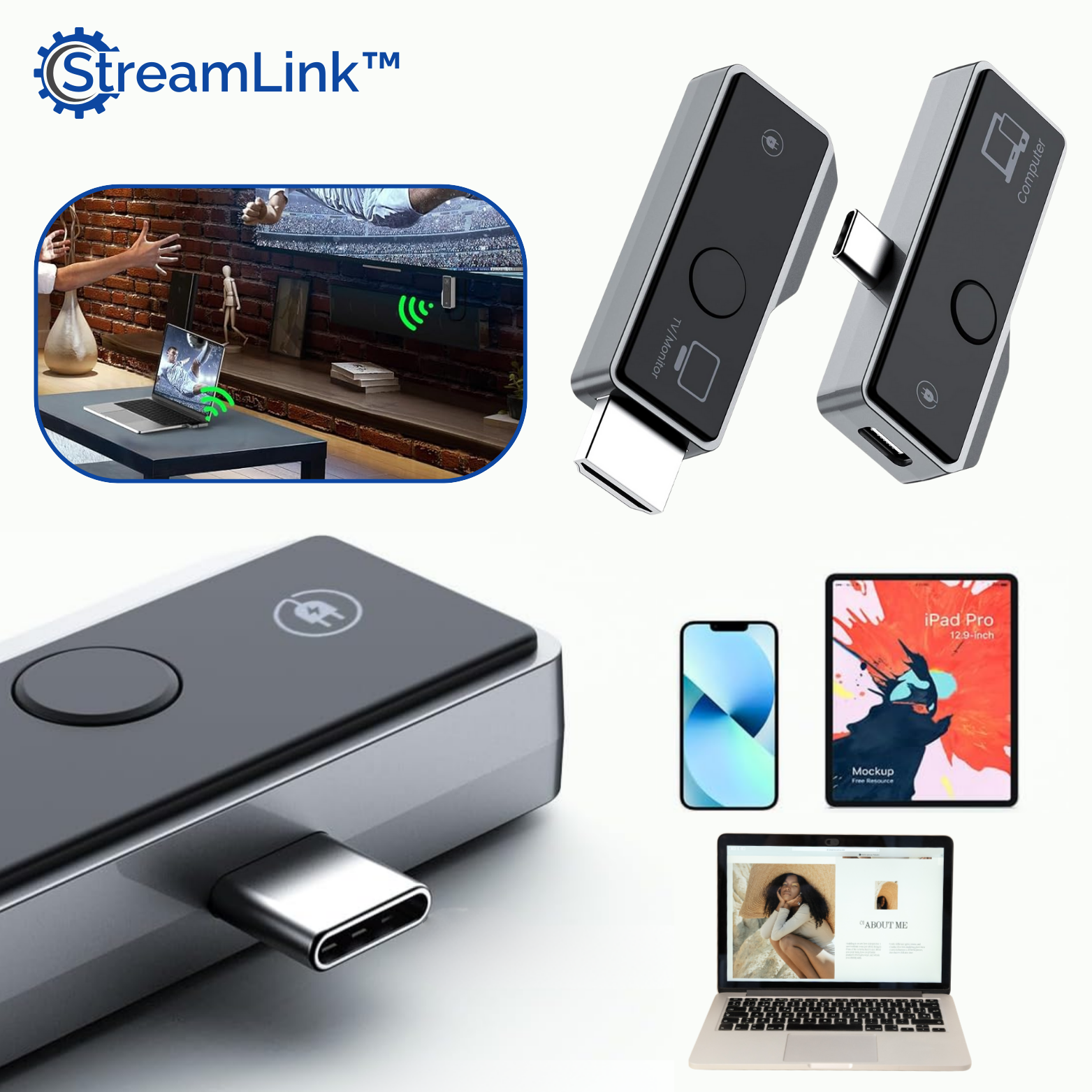 StreamLink™ Tragbarer HDMI Drahtlos Projektor