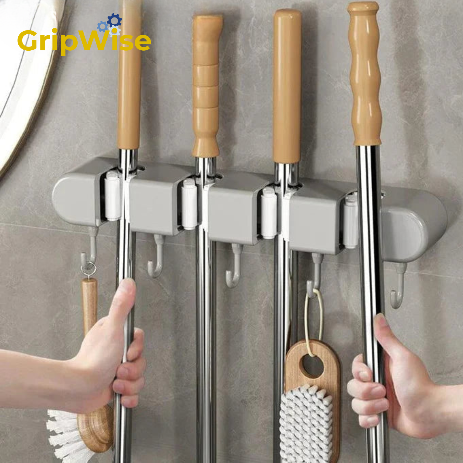 GripWise Besenhalter Wand