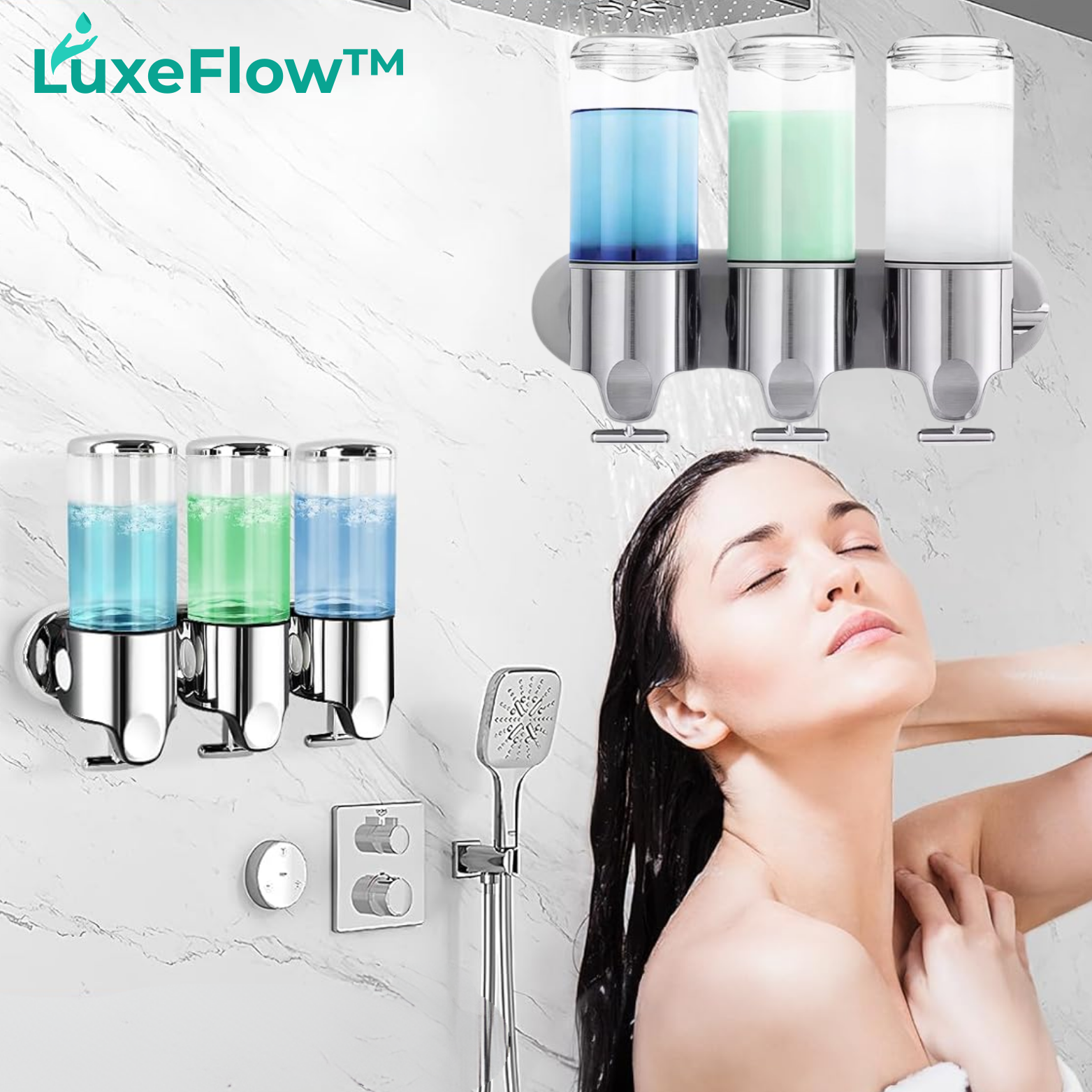 LuxeFlow™ 3er-Set Premium Seifenspender
