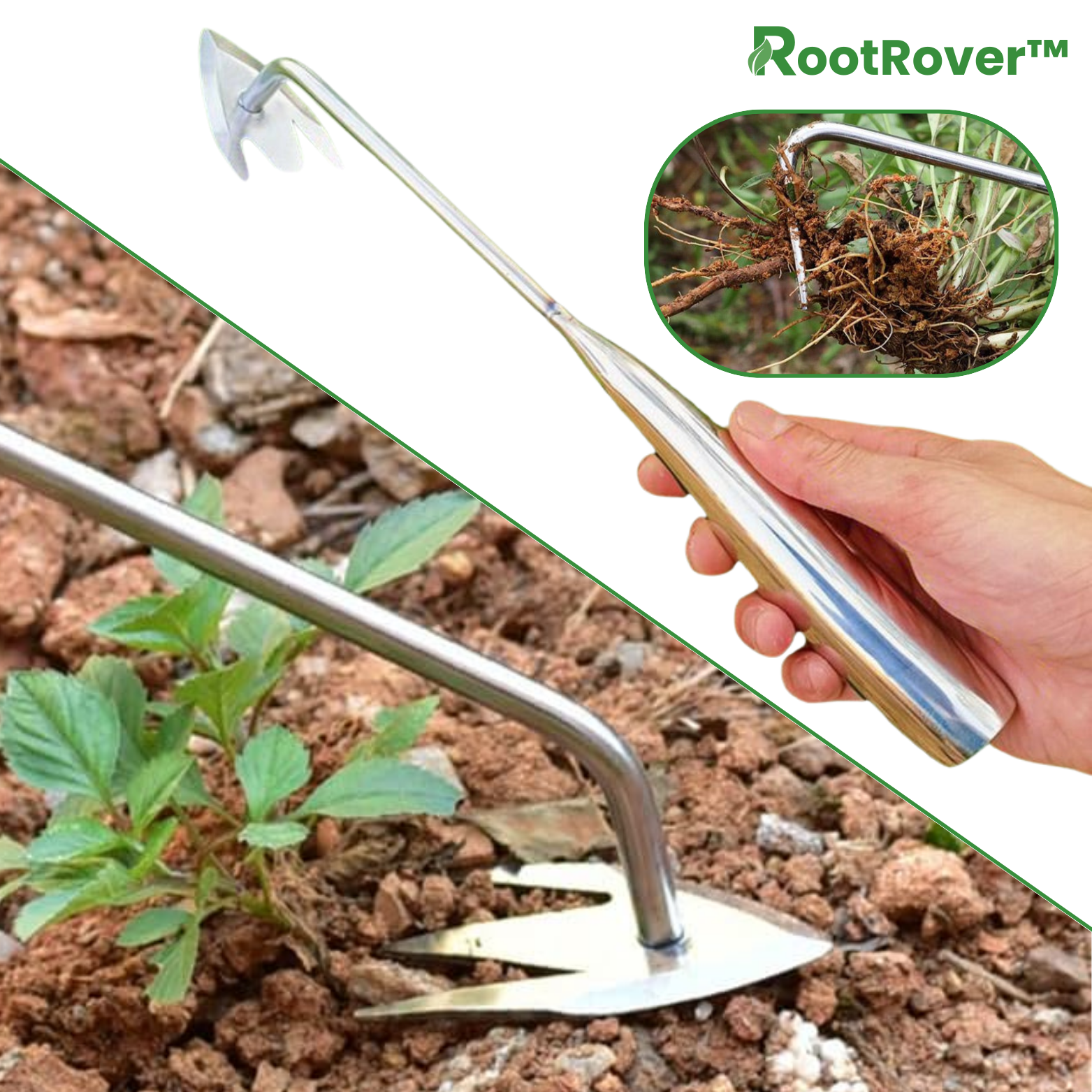 RootRover™ Edelstahl Unkrautentferner