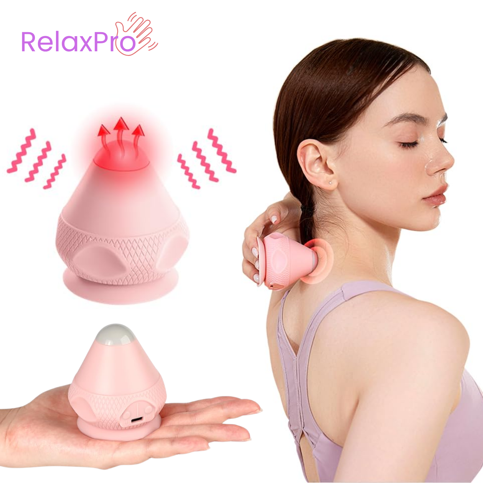 RelaxPro Nacken- & Schultermassagegerät mit Wärme und Vibration