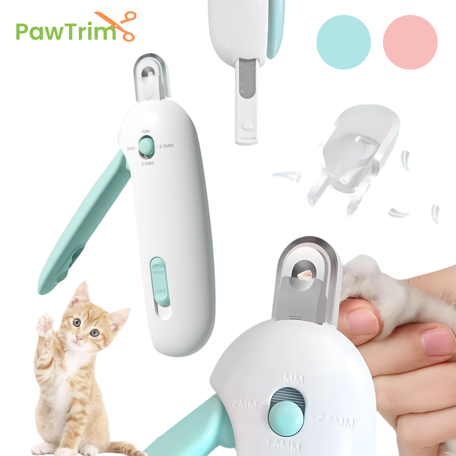 Pawtrim Krallenschneider für Katzen mit Feile