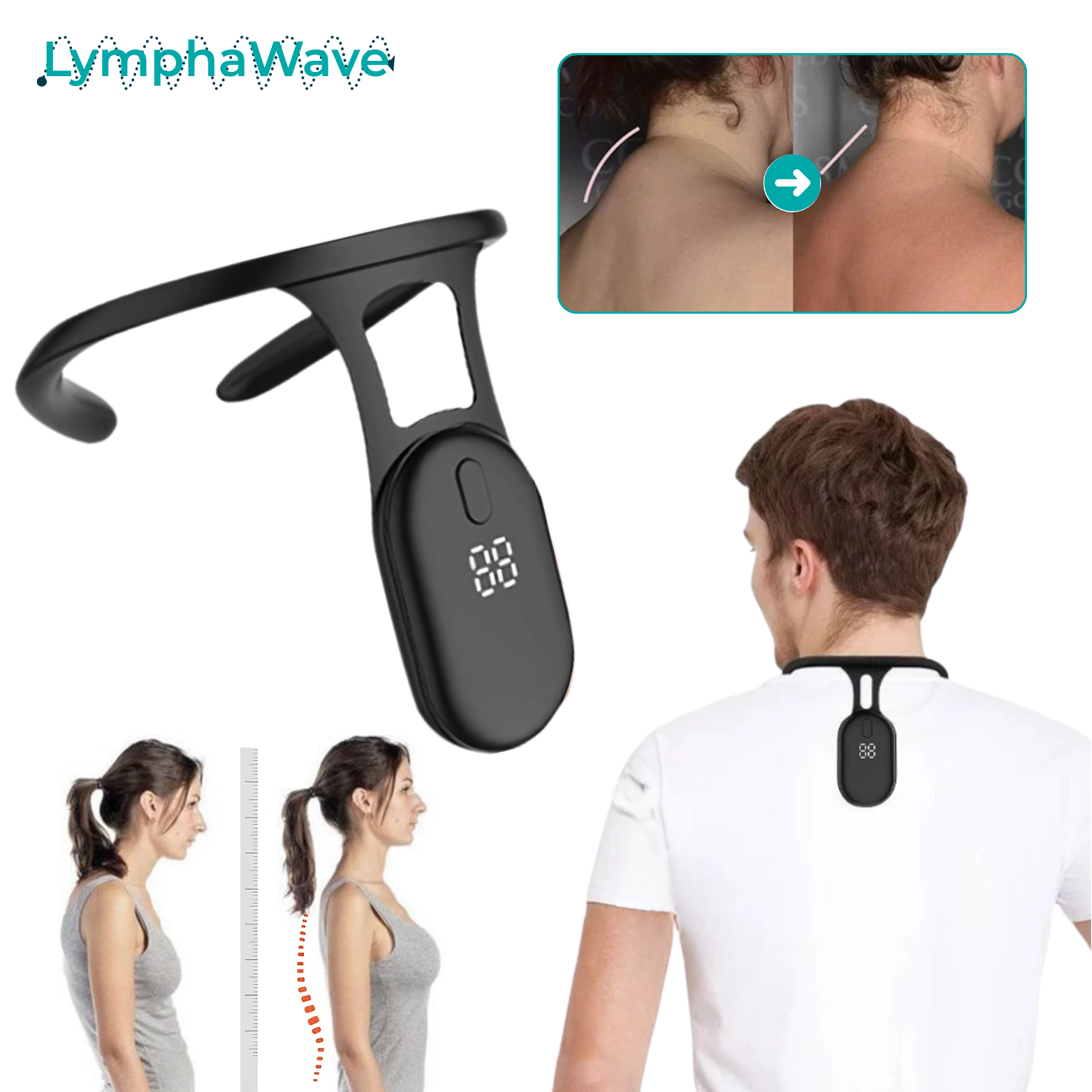 LymphaWave Ultraschall Lymphdrainagegerät – Nacken & Körper