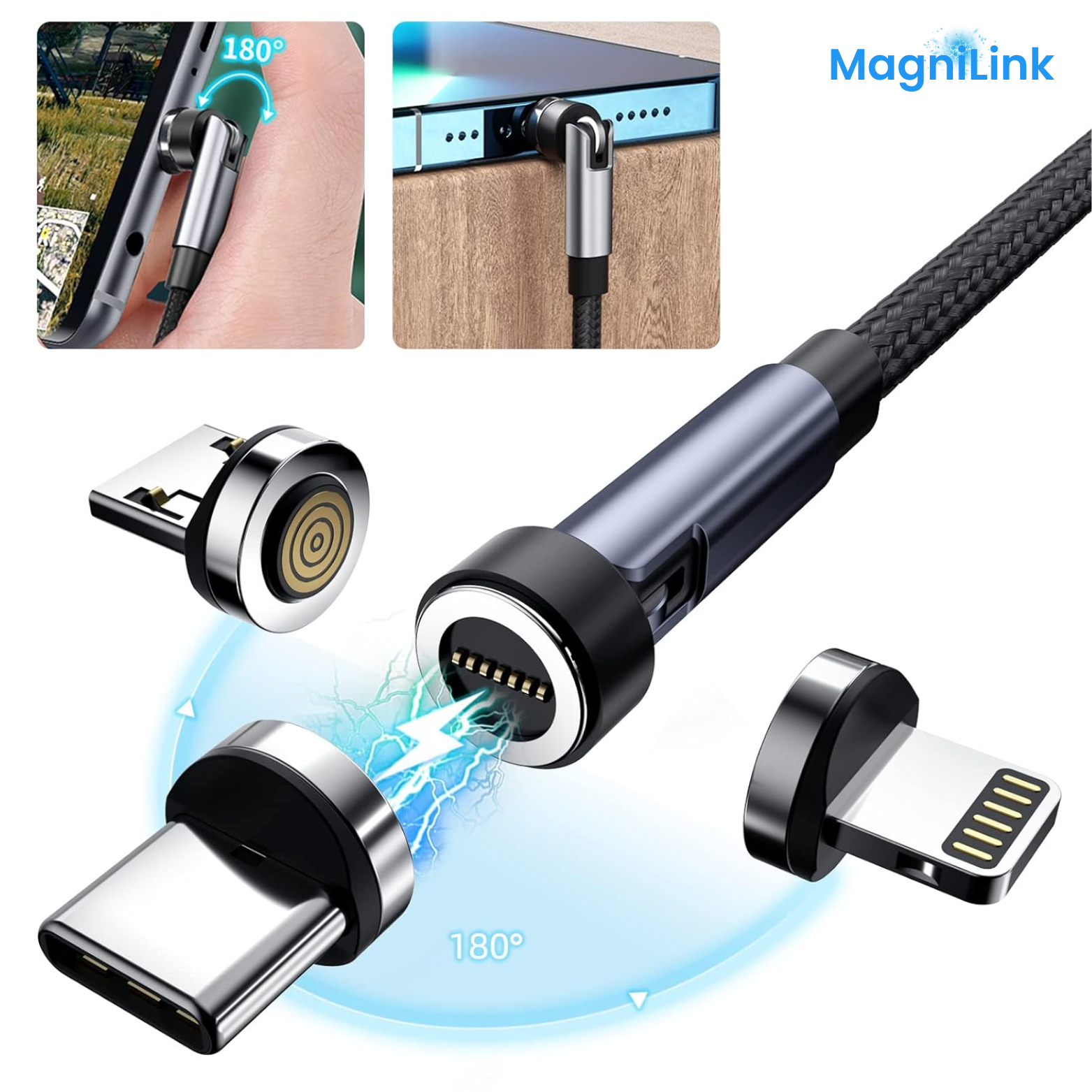 MagniLink 3 in 1 Magnetisches Ladekabel