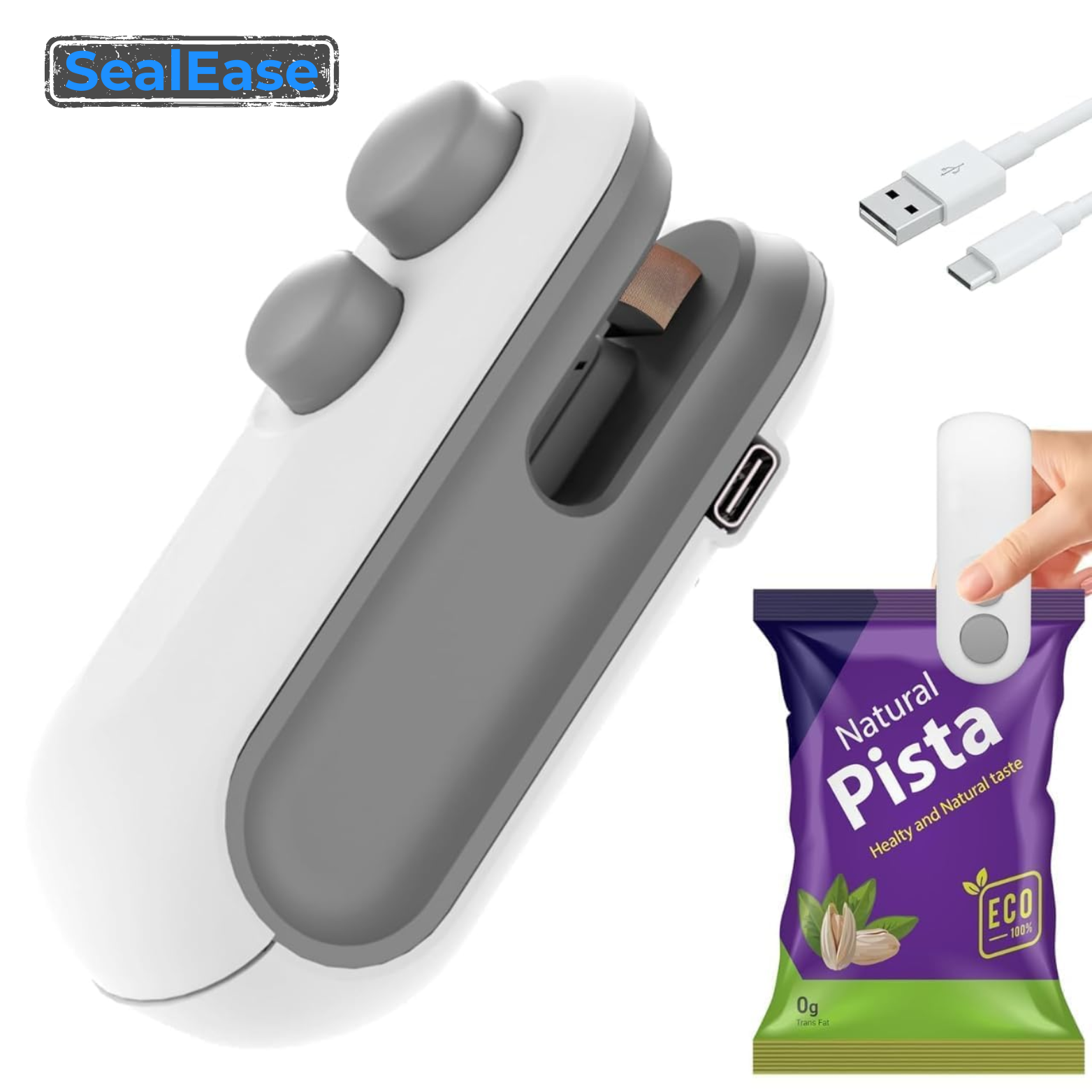 SealEase Manueller Beutelverschließer – Für Snacks & Kunststoffbeutel