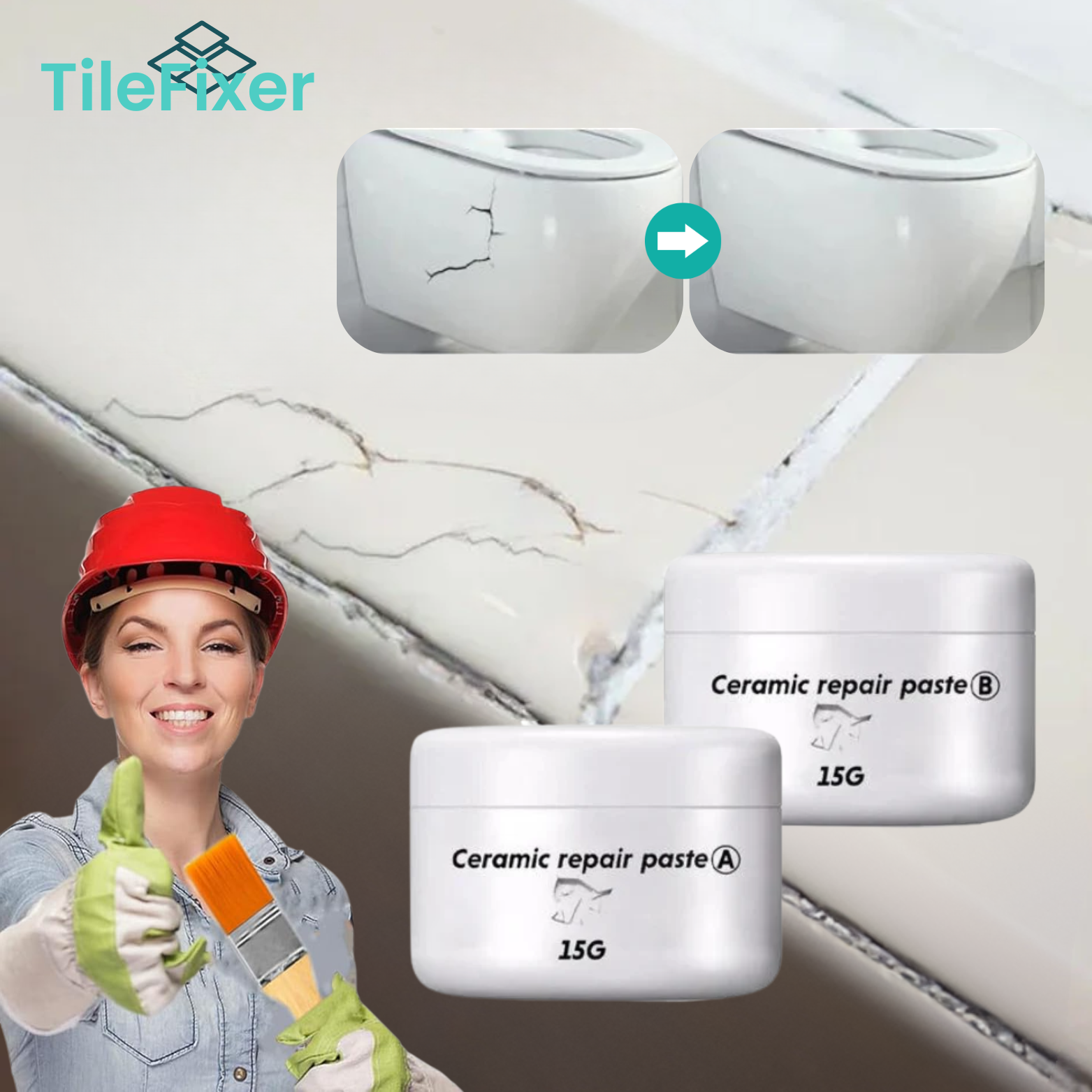 TileFixer™ Profi Fliesenreparaturpasten-Set
