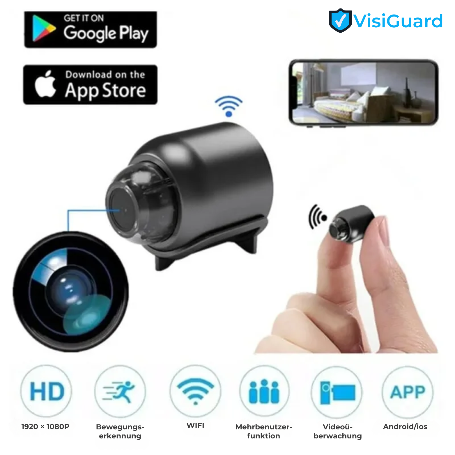 VisiGuard 1080p WLAN Überwachungskamera