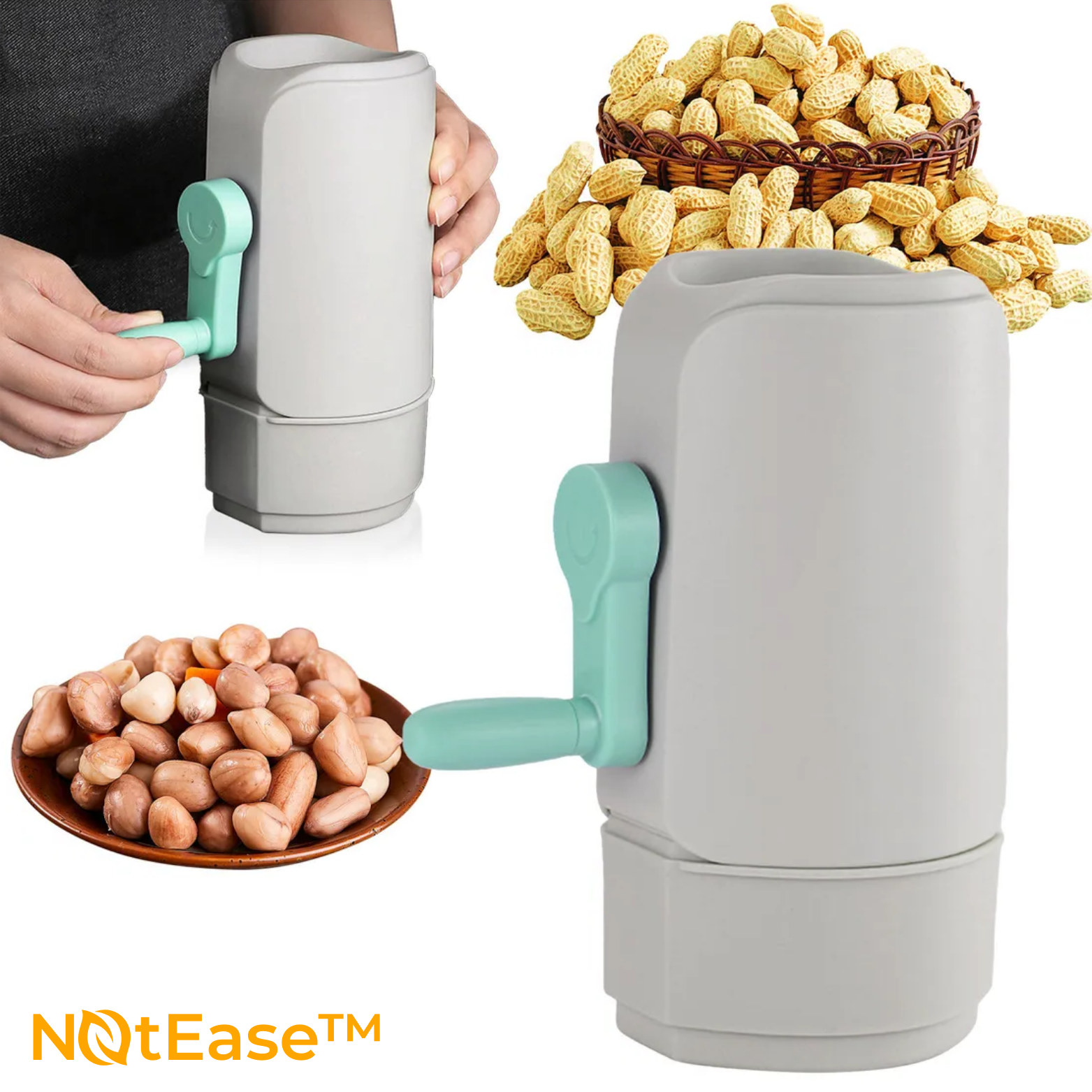 NutEase™ Automatische Erdnussknacker - Handkurbel und Profi Erdnussöffner