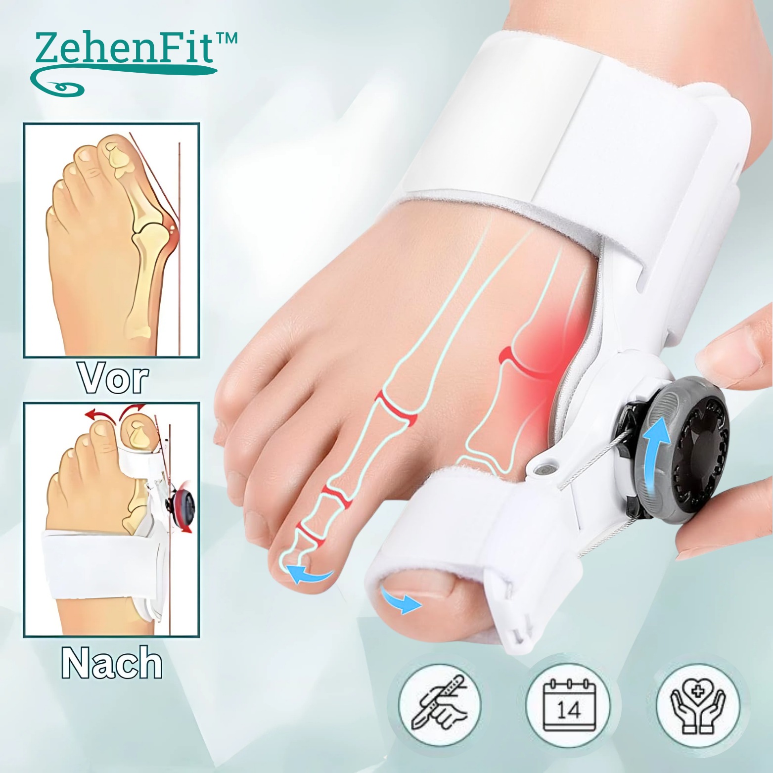 ZehenFit™ Hallux Valgus Korrektur & Zehenspreizer