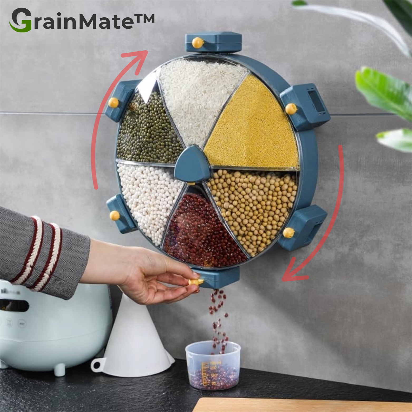 GrainMate™ Wand Getreidespender mit Drehfunktion