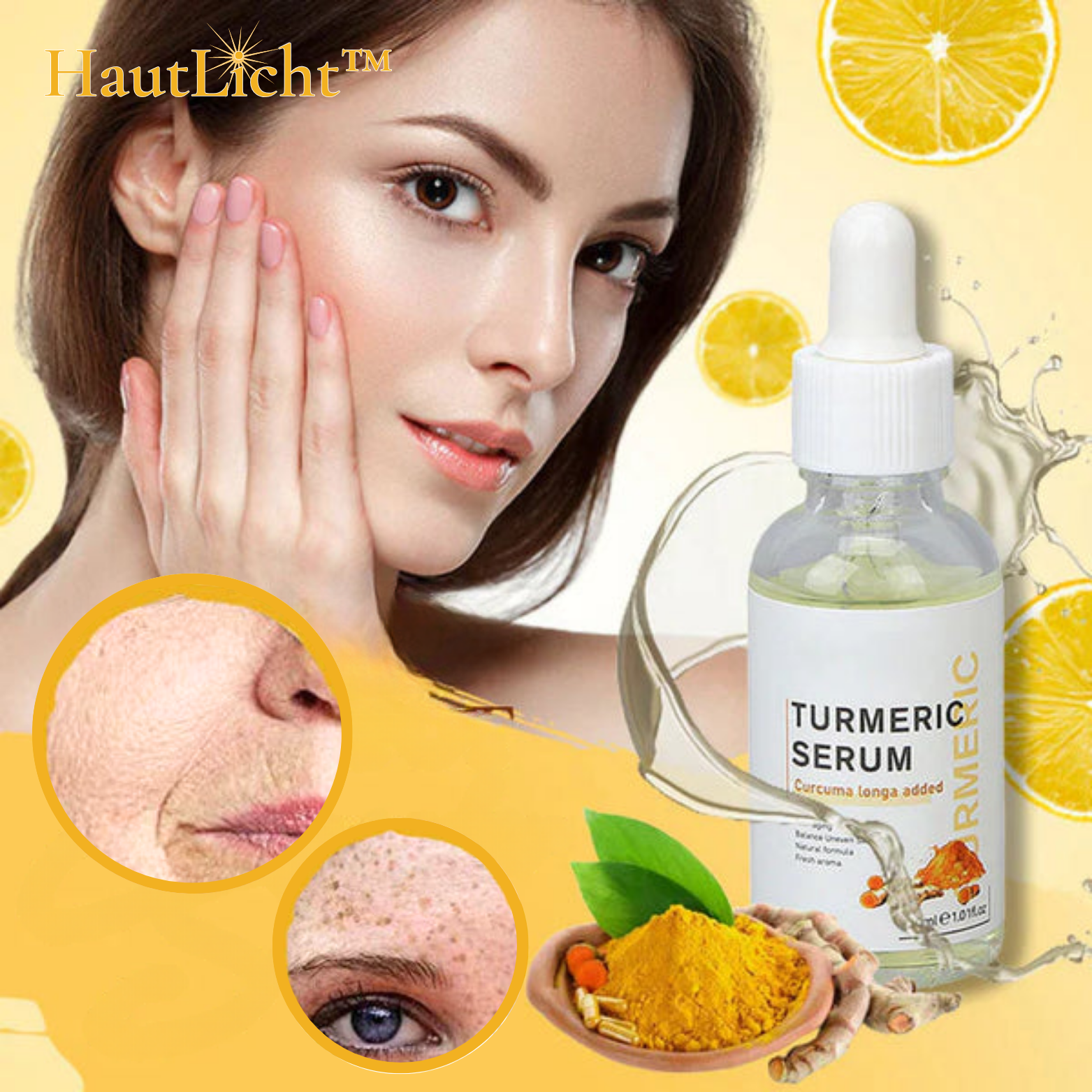 HautLicht™ Kurkuma Serum gegen dunkle Flecken