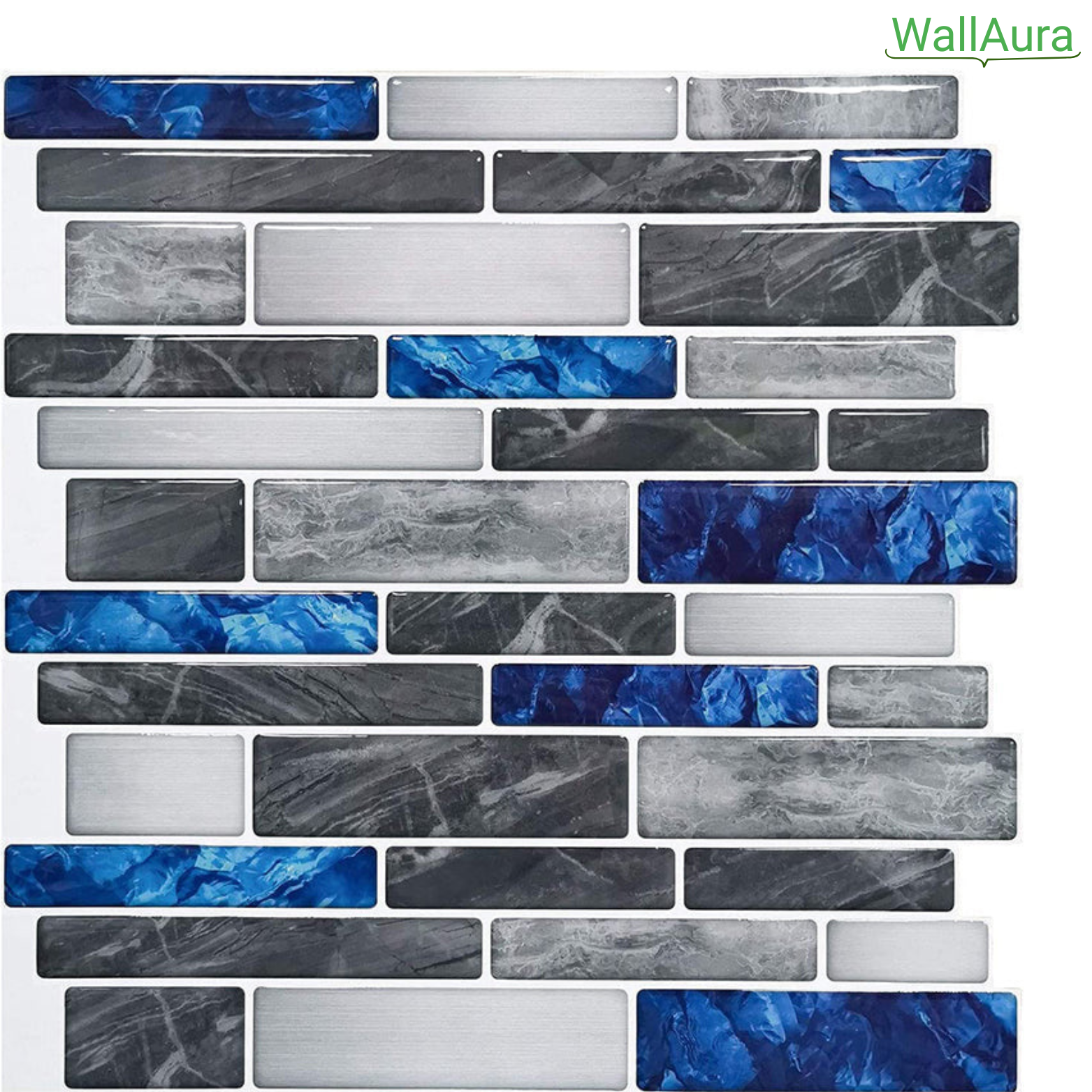 WallAura™ 4er Set 3D Wandfliesen Selbstklebend 30x30 cm