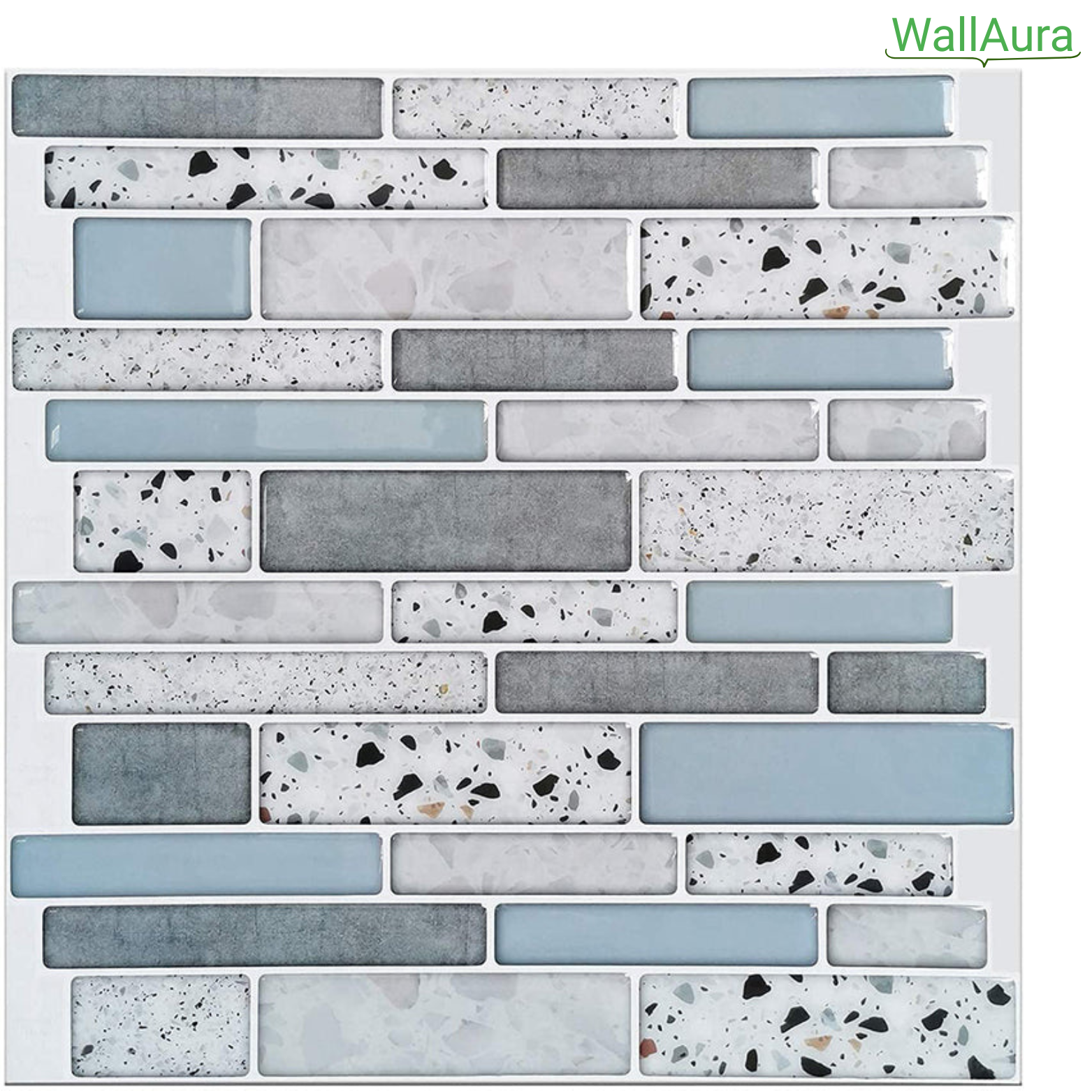 WallAura™ 4er Set 3D Wandfliesen Selbstklebend 30x30 cm