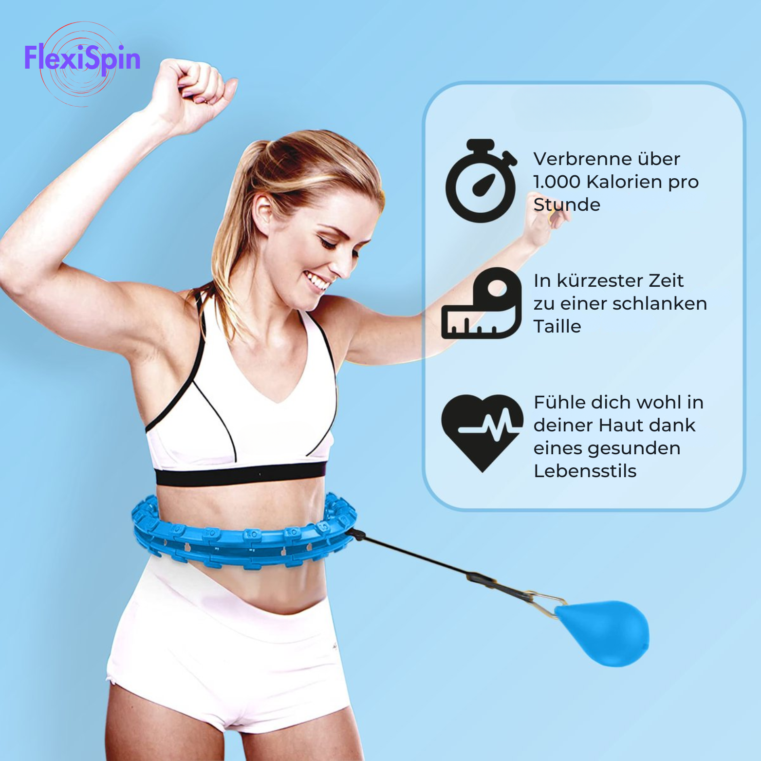 FlexiSpin Fitness Hula Hoop mit Gewicht