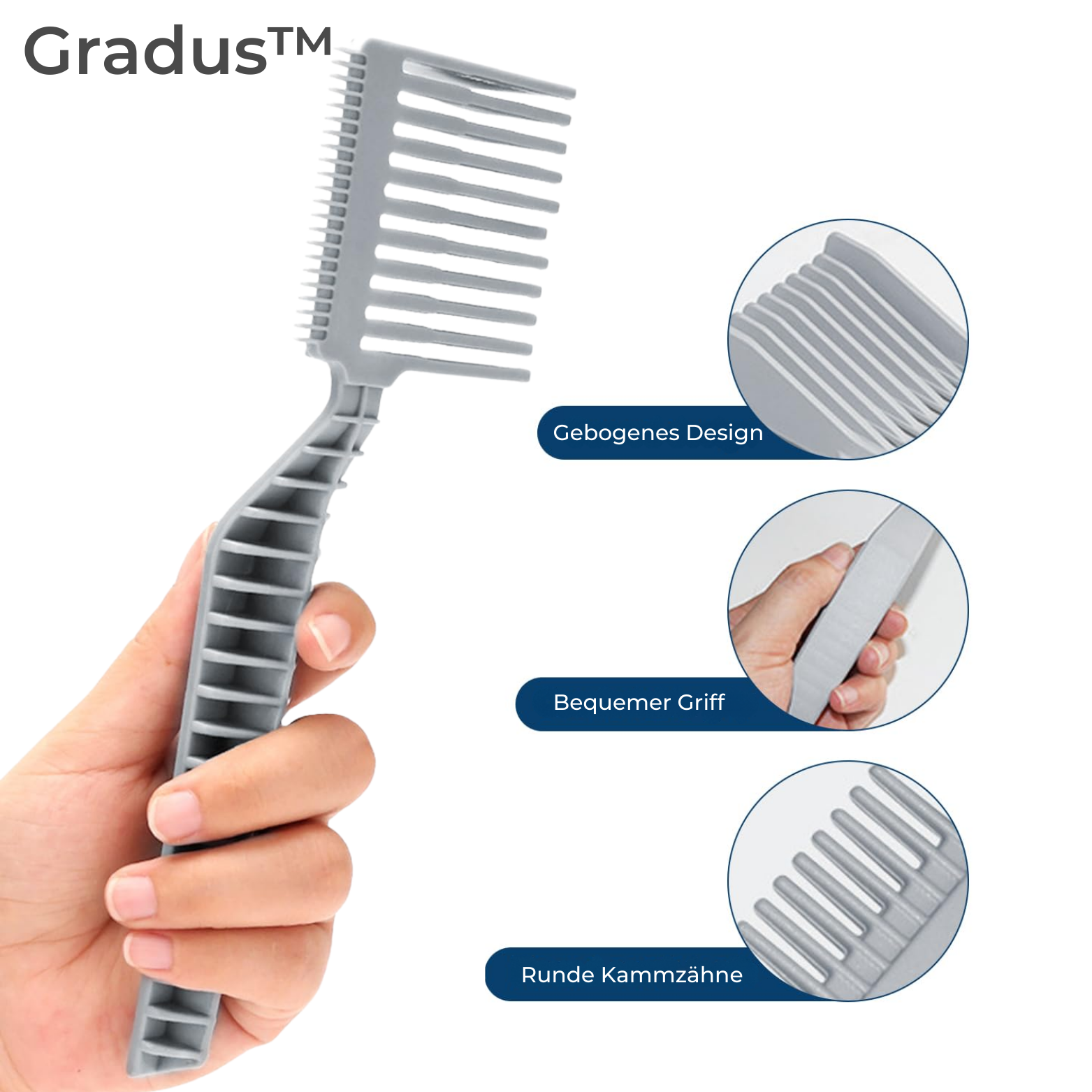Gradus™ Profi Haarkamm – Fade und Bart Styling