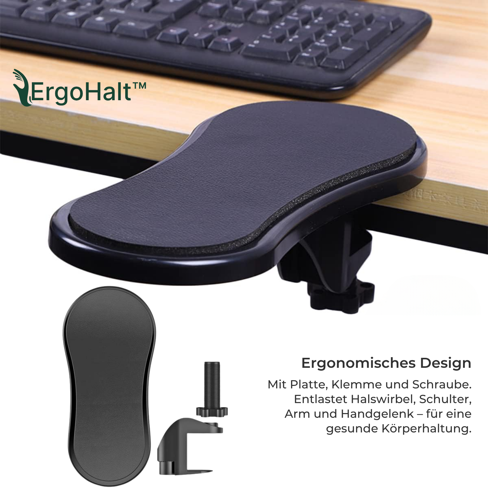 ErgoHalt™ Verstellbare Armstütze für Schreibtisch