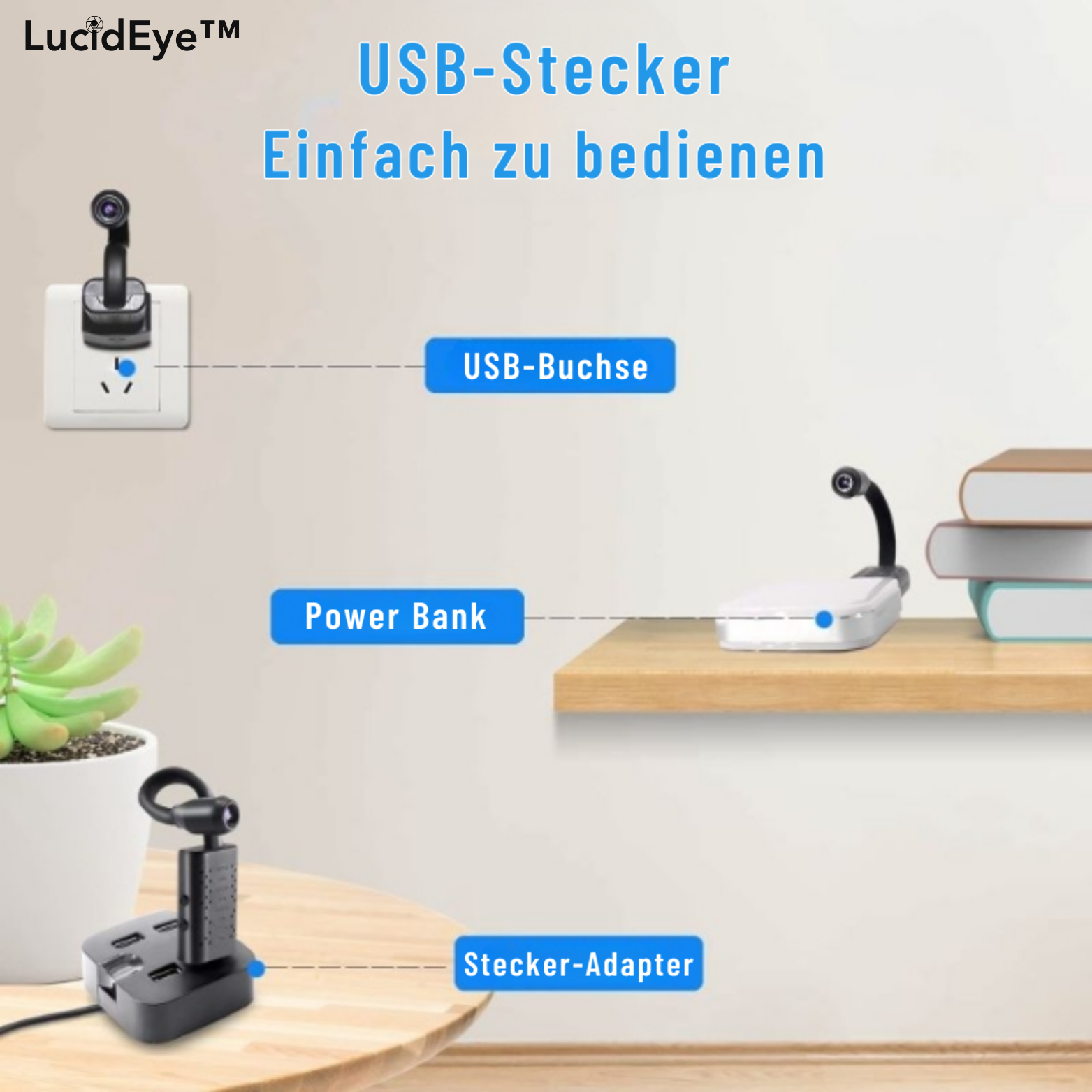 LucidEye™ Mini 4K WiFi Spionkamera
