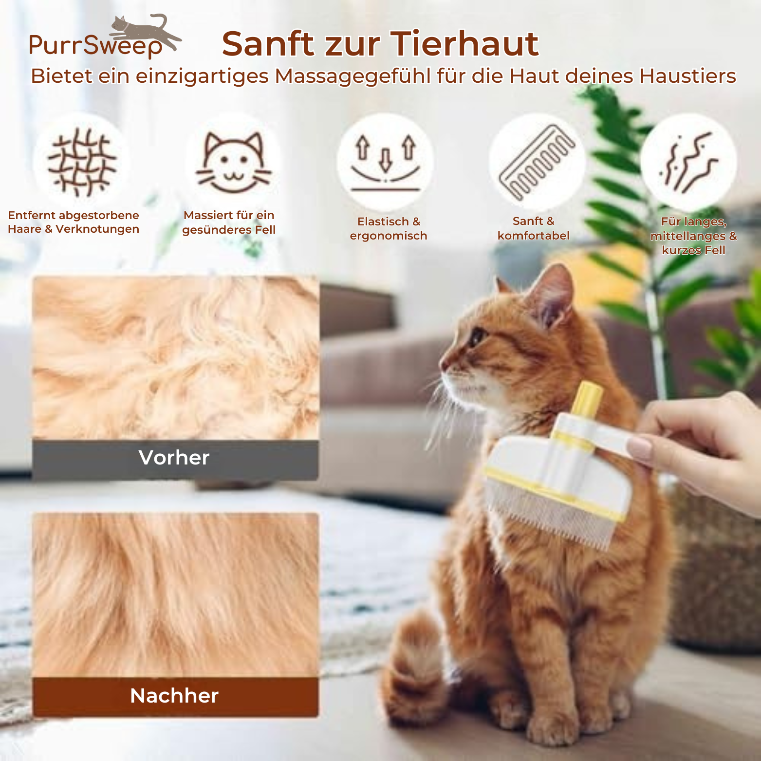 PurrSweep Haarentfernungskamm