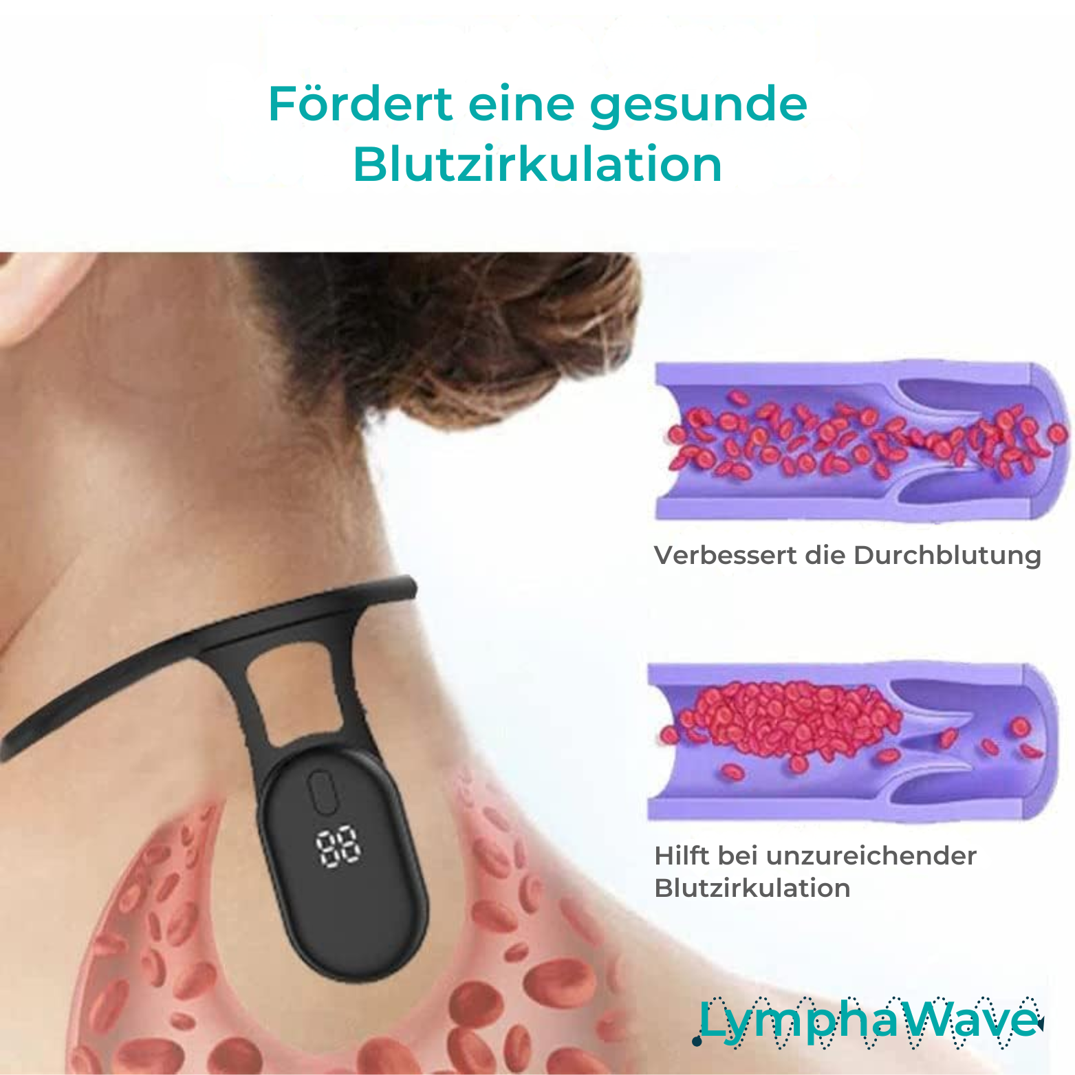 LymphaWave Ultraschall Lymphdrainagegerät – Nacken & Körper