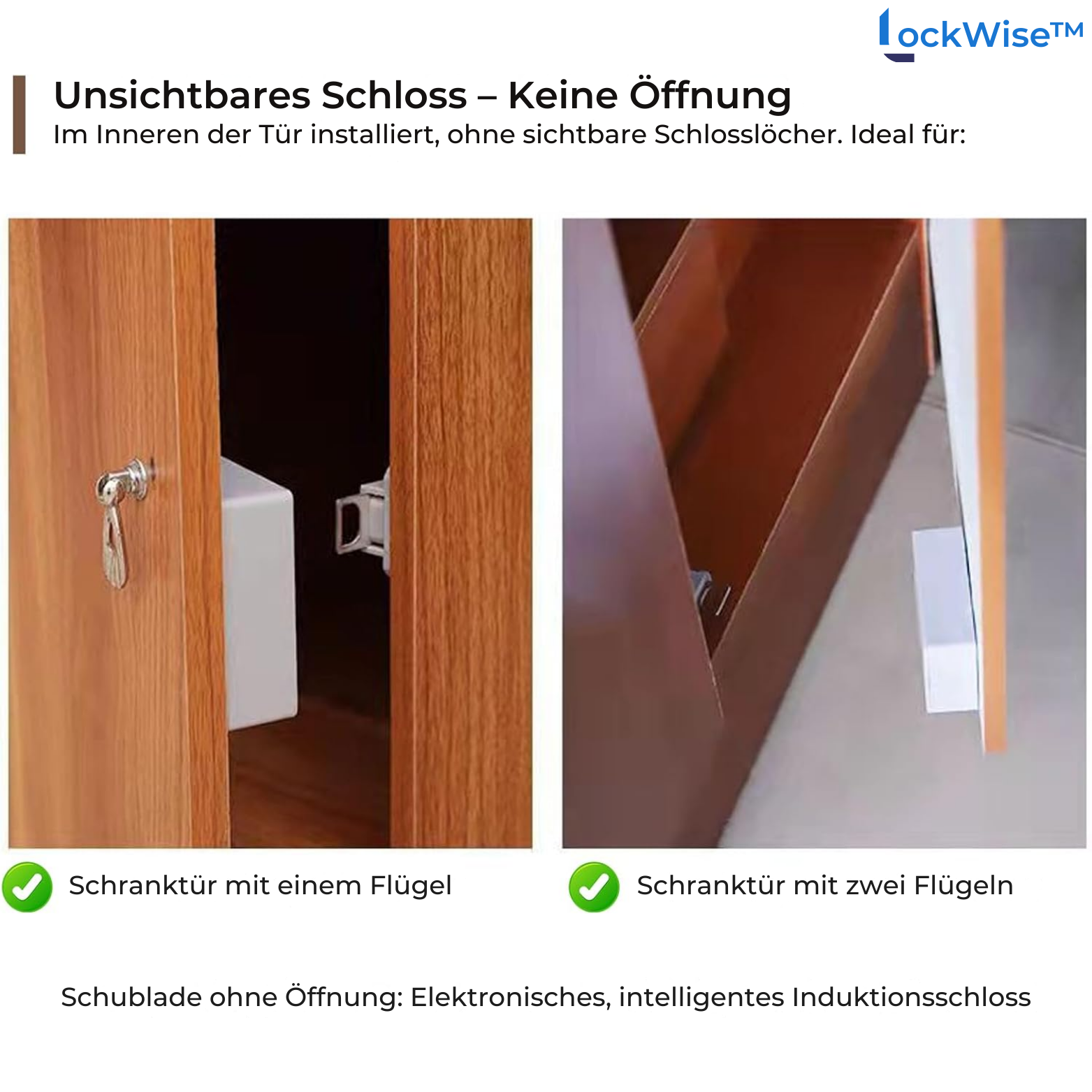 LockWise™ RFID Schrankschloss für Türen und Schubladen