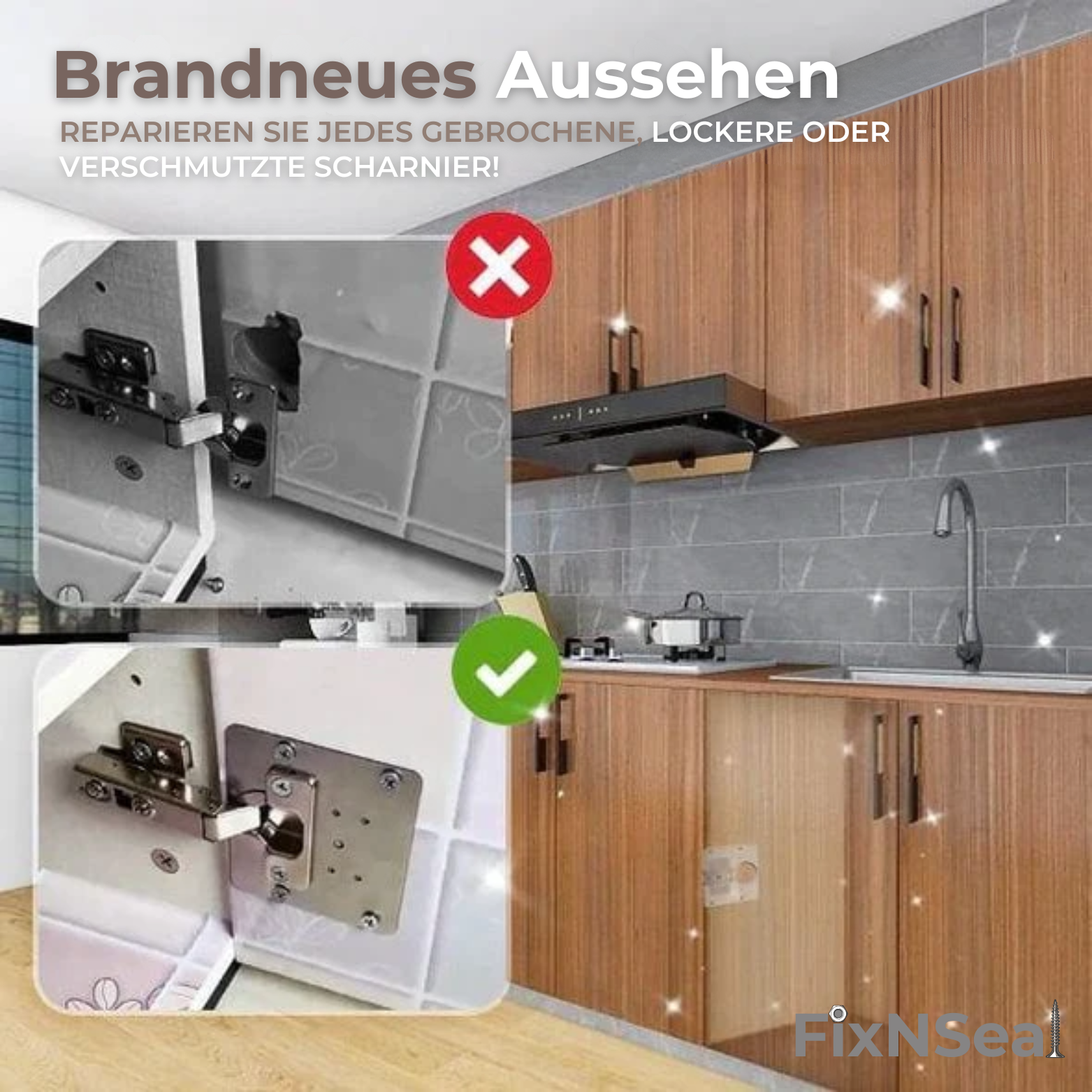 FixNSeal Scharnier-Reparaturplatte