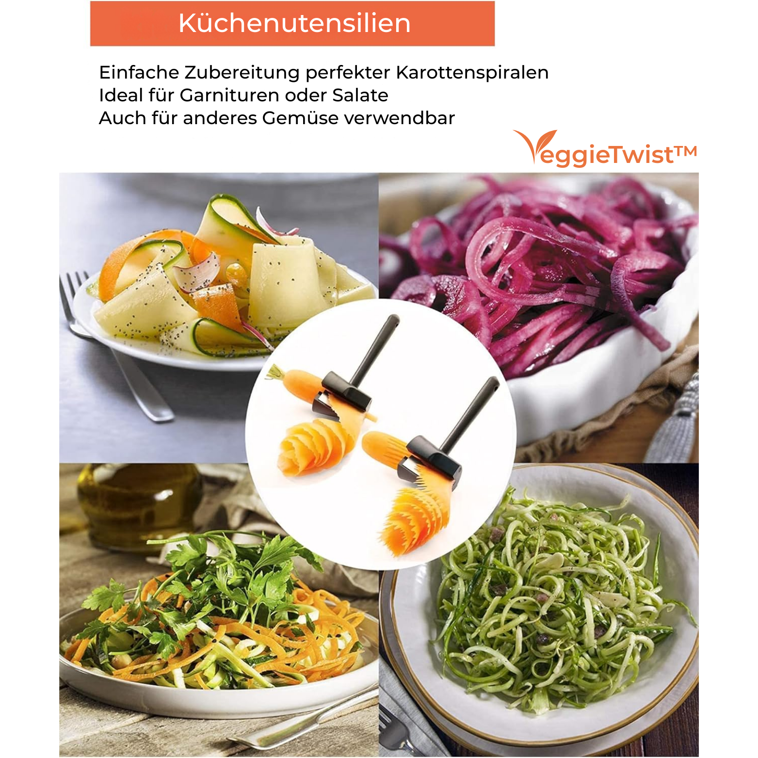 VeggieTwist™ Karotten Spiralschneider & Schäler