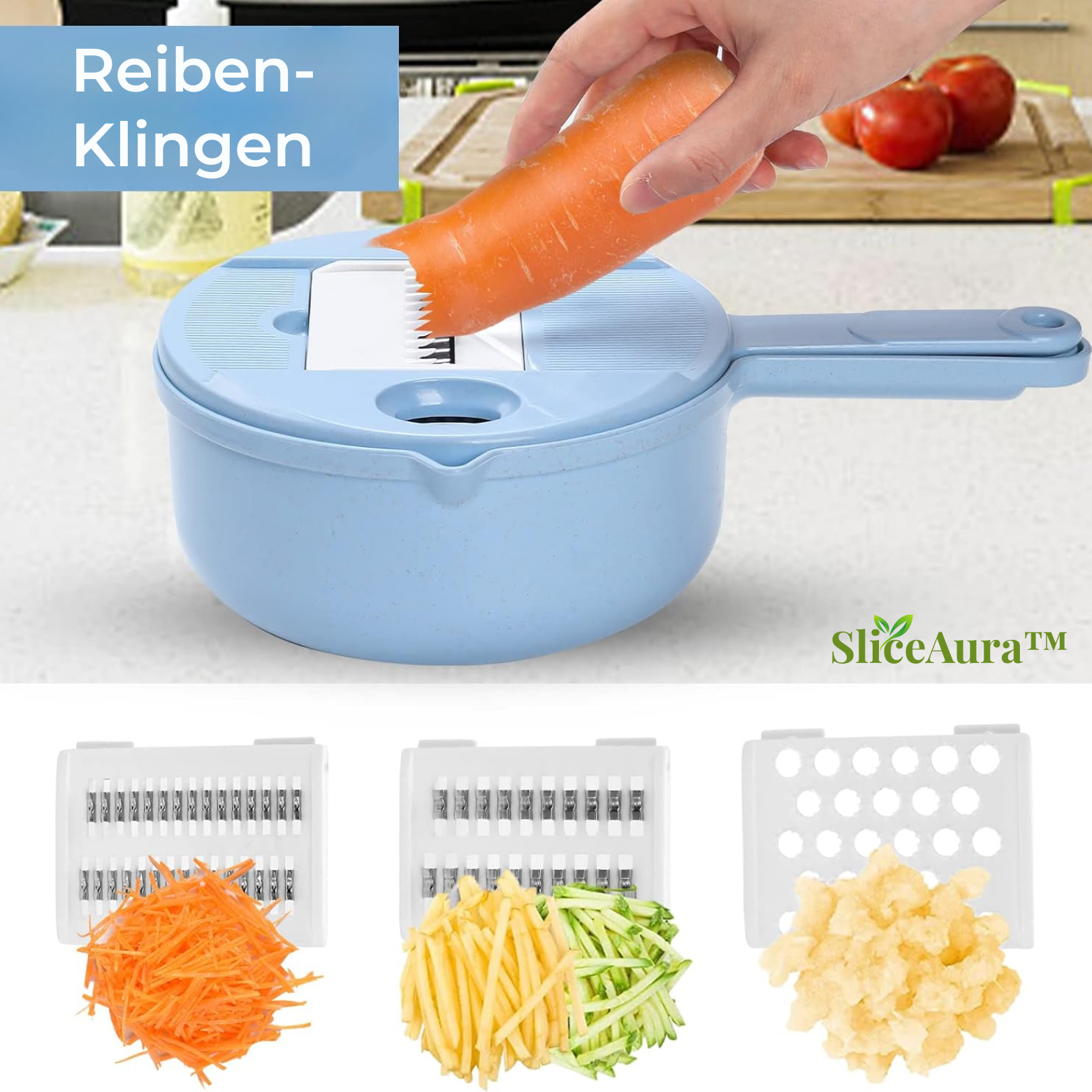 SliceAura™ 14-in-1 Multifunktions Gemüseschneider
