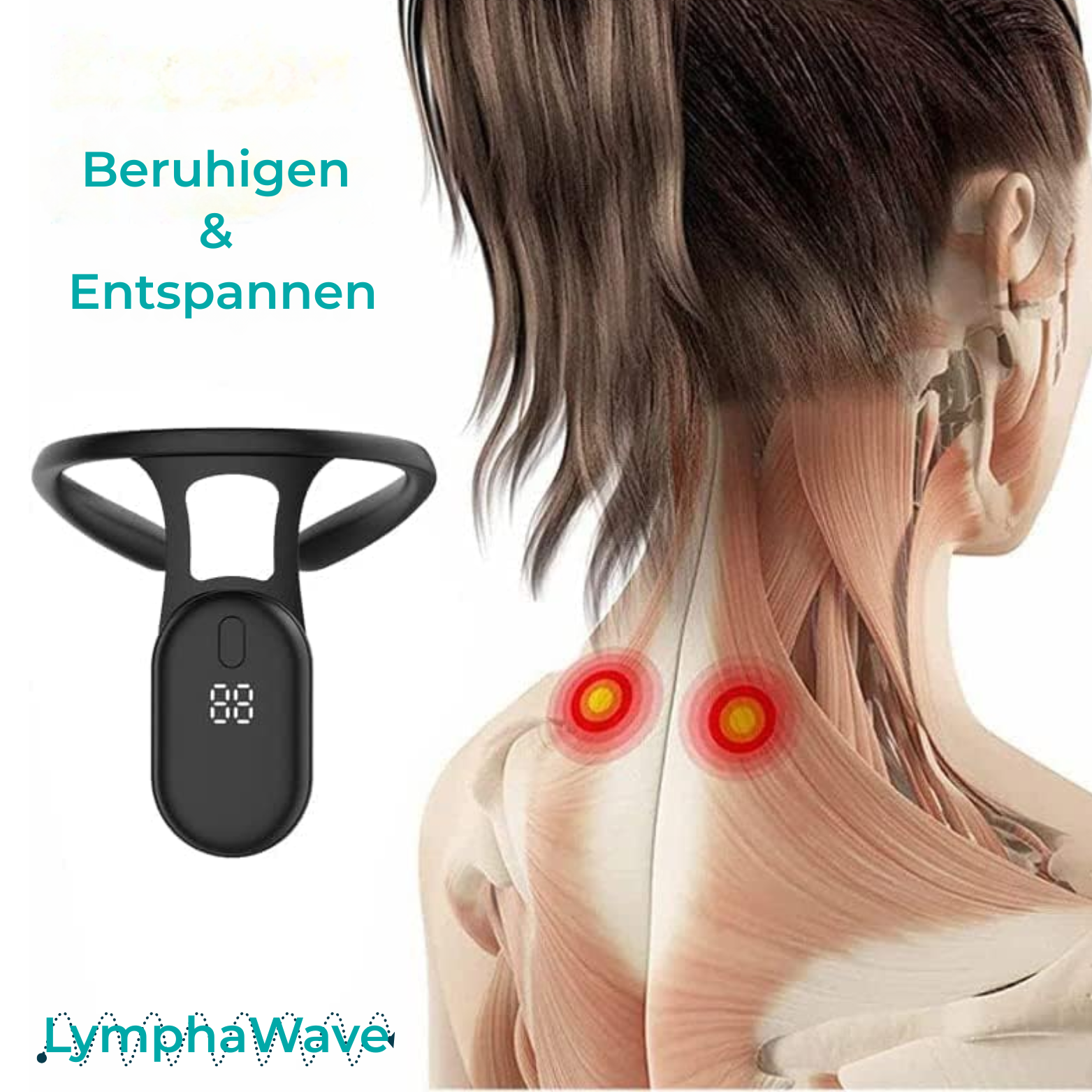 LymphaWave Ultraschall Lymphdrainagegerät – Nacken & Körper
