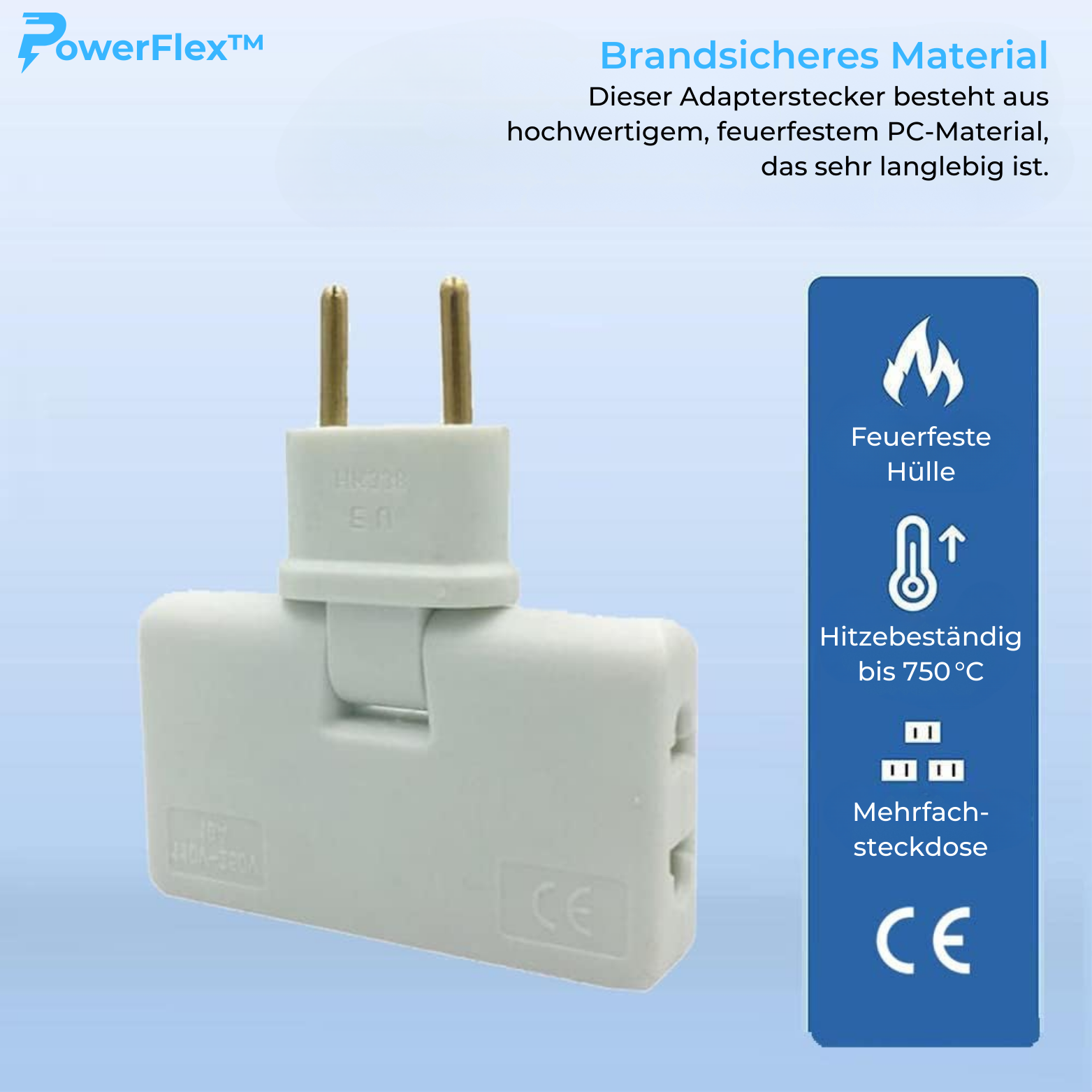 PowerFlex™ 3-in-1 Drehbare Steckdose