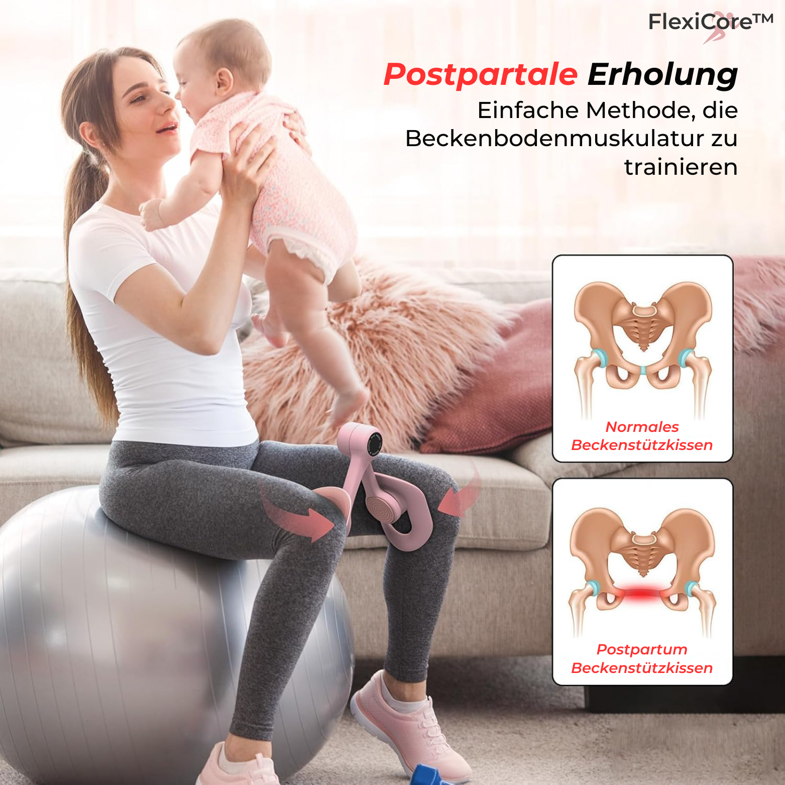 FlexiCore™ Oberschenkeltrainer – Beckenboden & Fitnessgerät