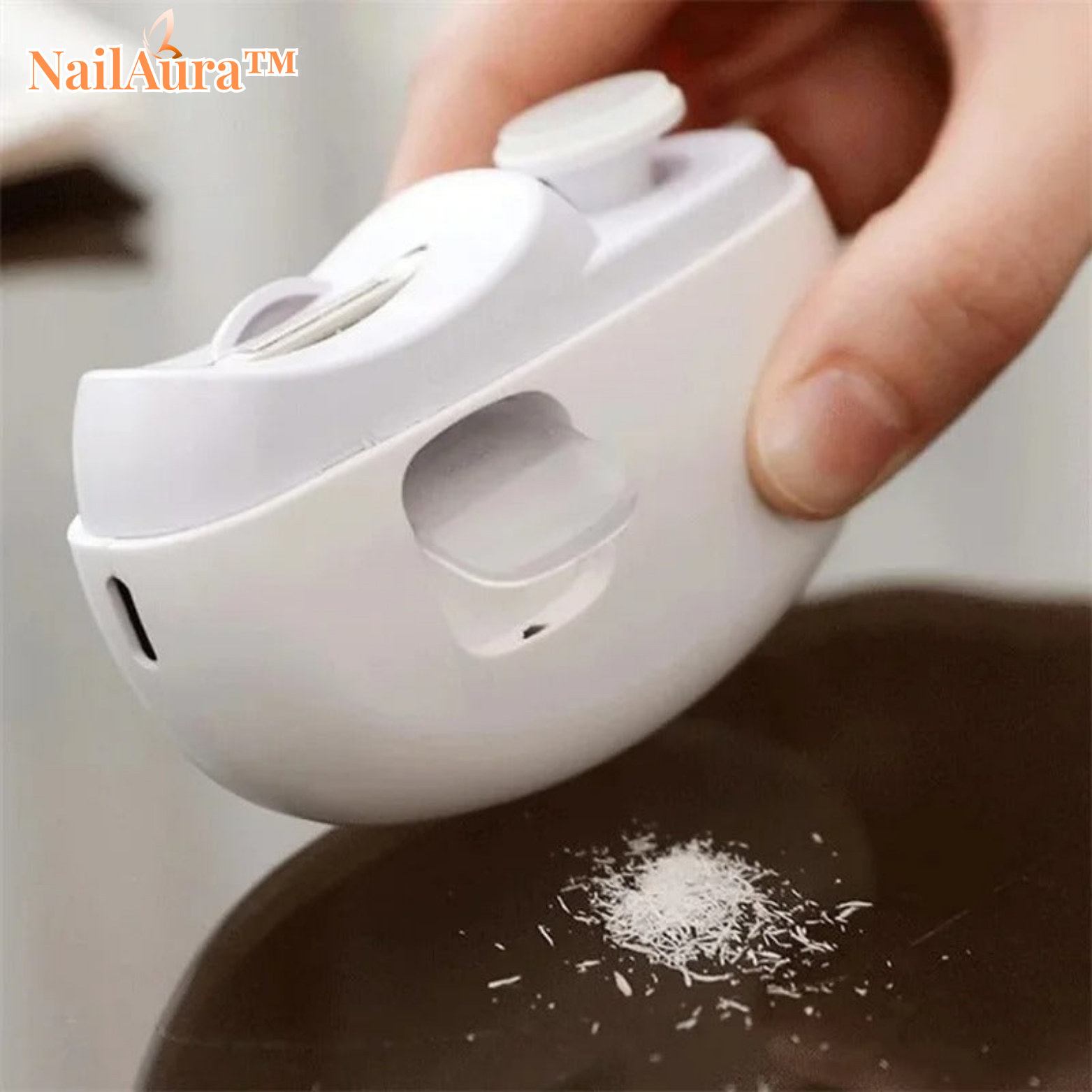 NailAura™ Elektrischer Nagelknipser mit Nagelfeile