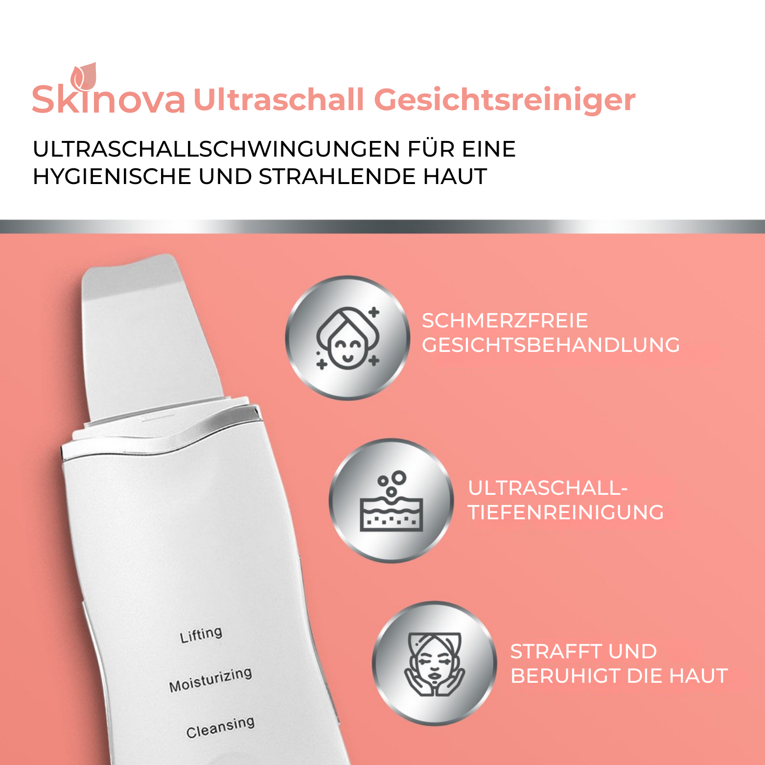 Skinova Ultraschall Gesichtsreiniger