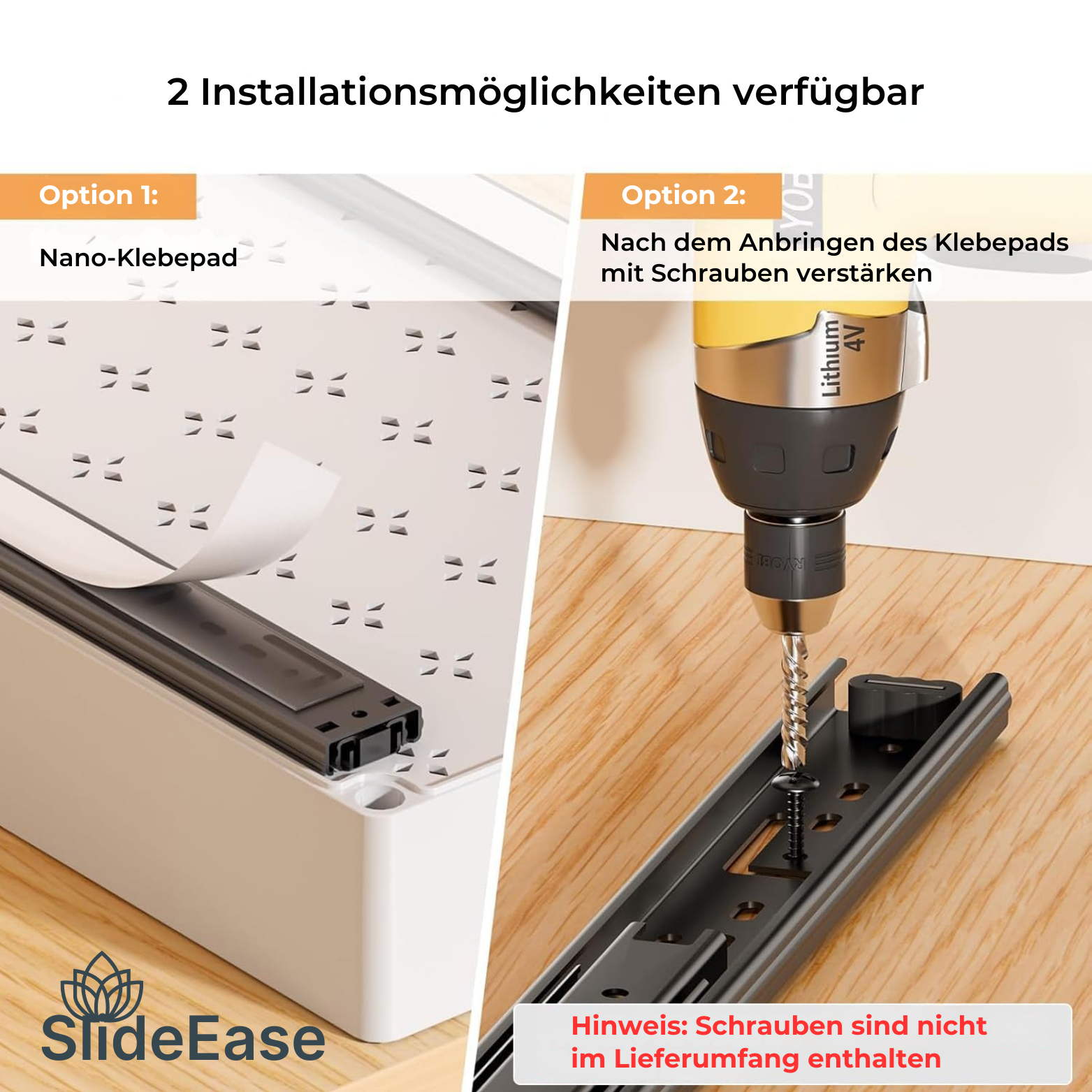 SlideEase Ausziehbare Küchenschublade - 3 Stück