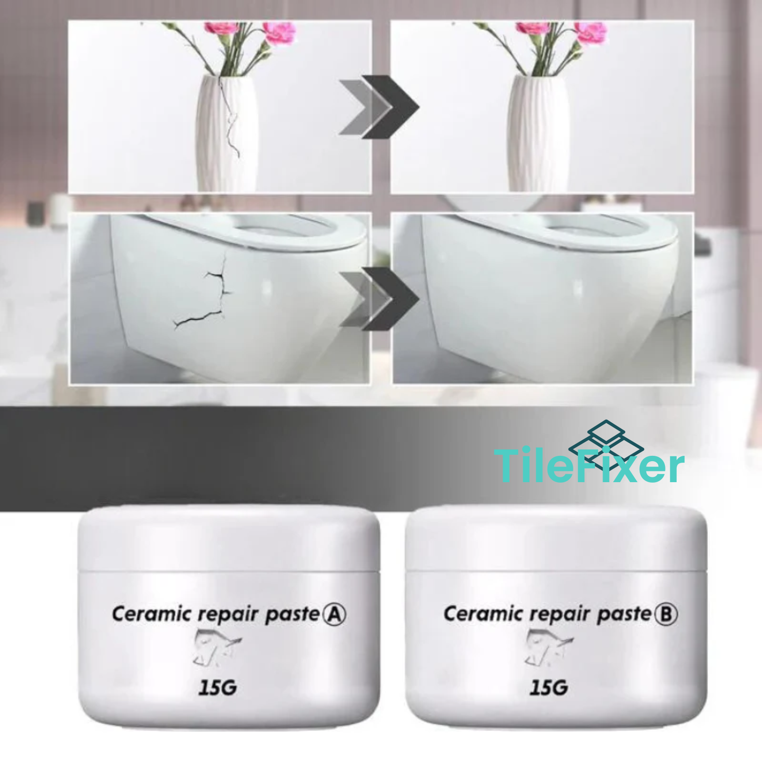 TileFixer™ Profi Fliesenreparaturpasten-Set