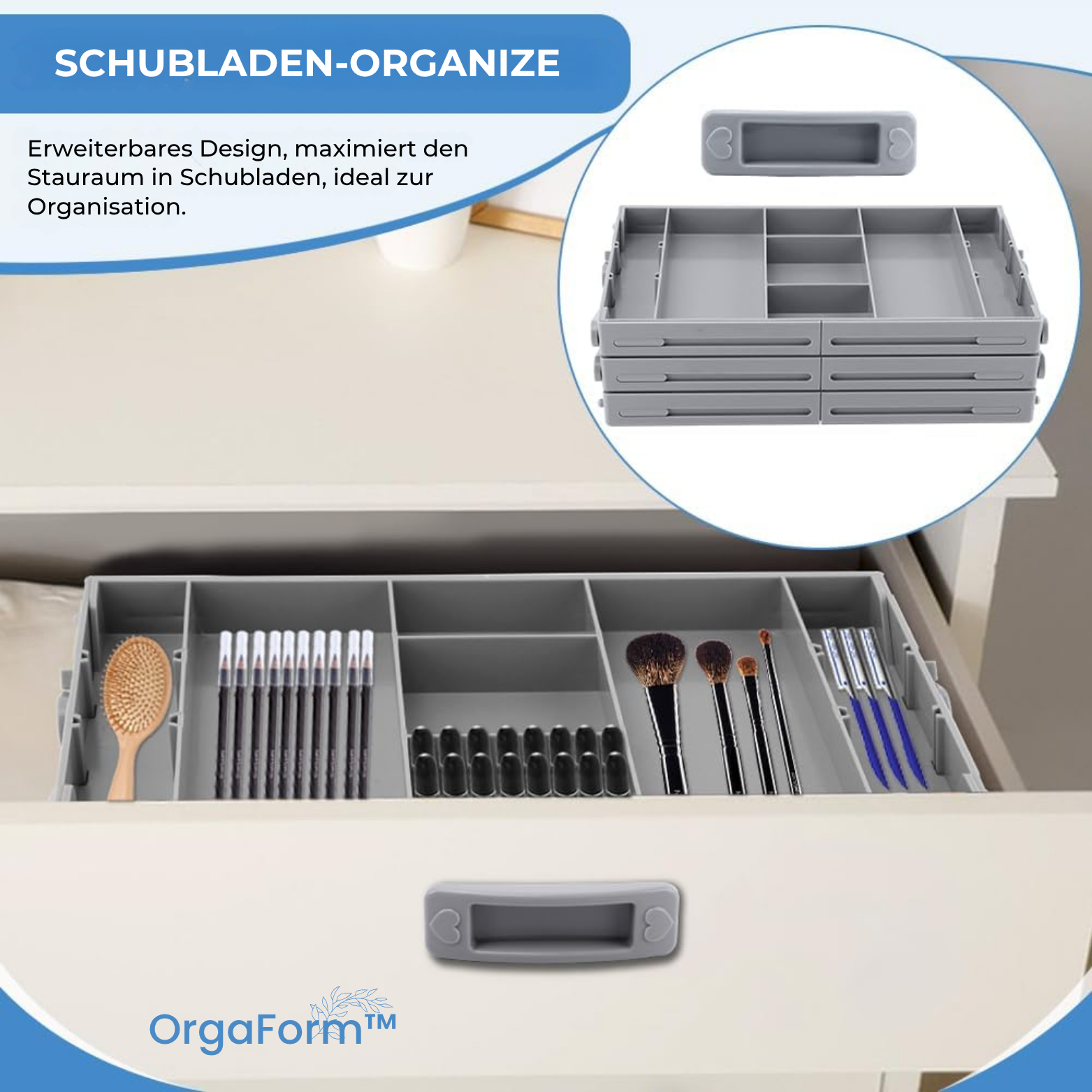 OrgaForm™ Schubladen Organizer 3-stufig