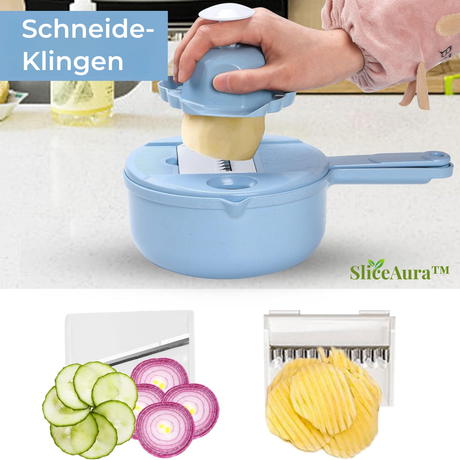 SliceAura™ 14-in-1 Multifunktions Gemüseschneider