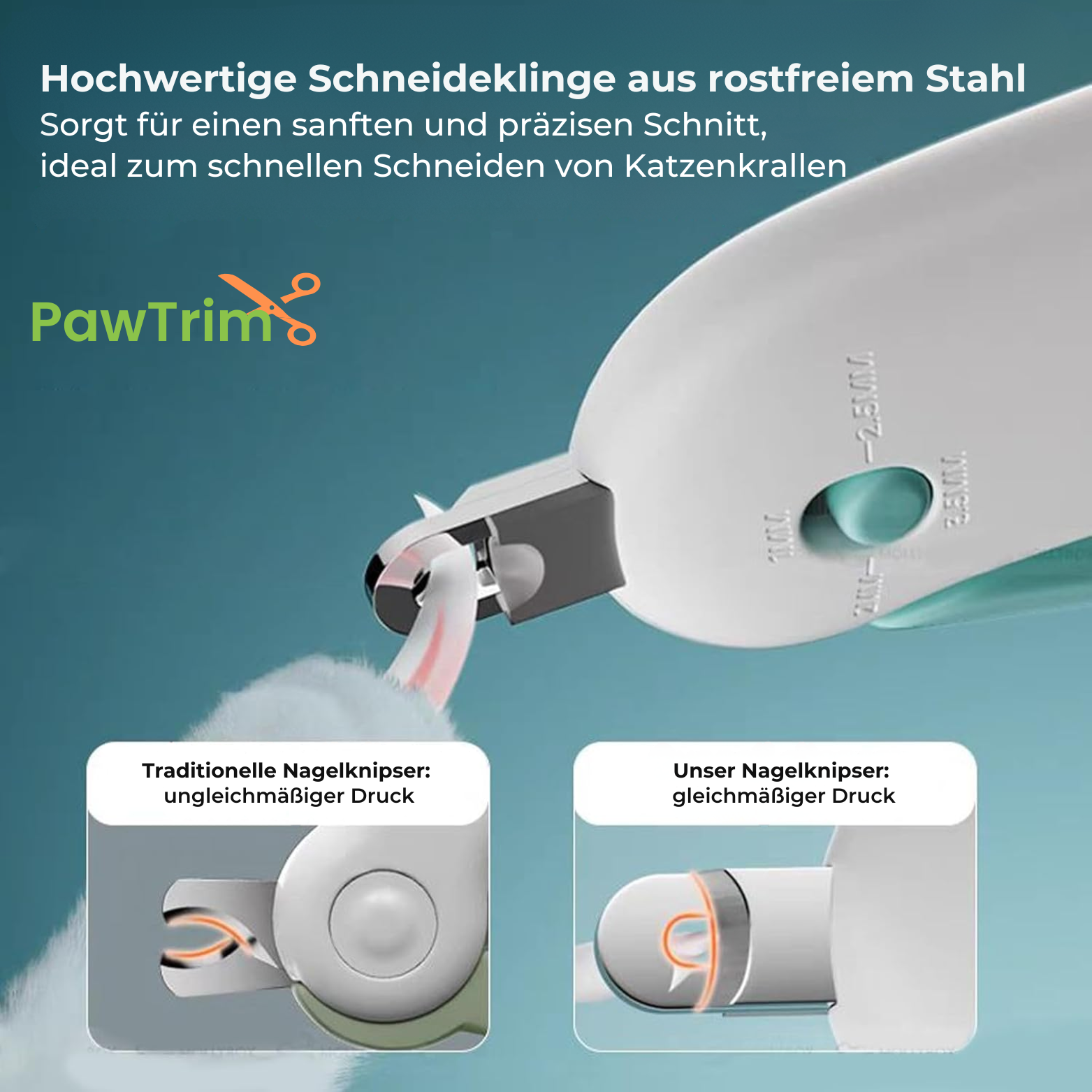 Pawtrim Krallenschneider für Katzen mit Feile