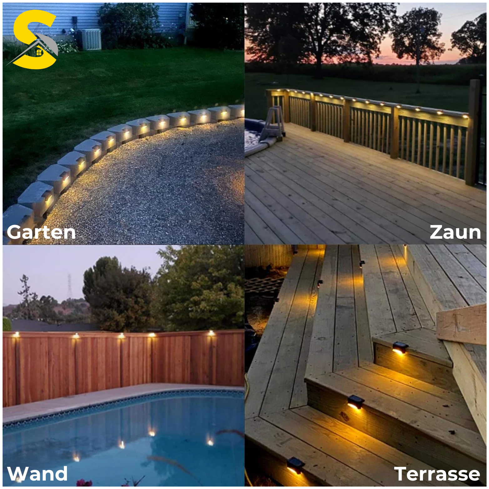 2+2 GRATIS | SunGlow™ Solar-LED Außenlampen