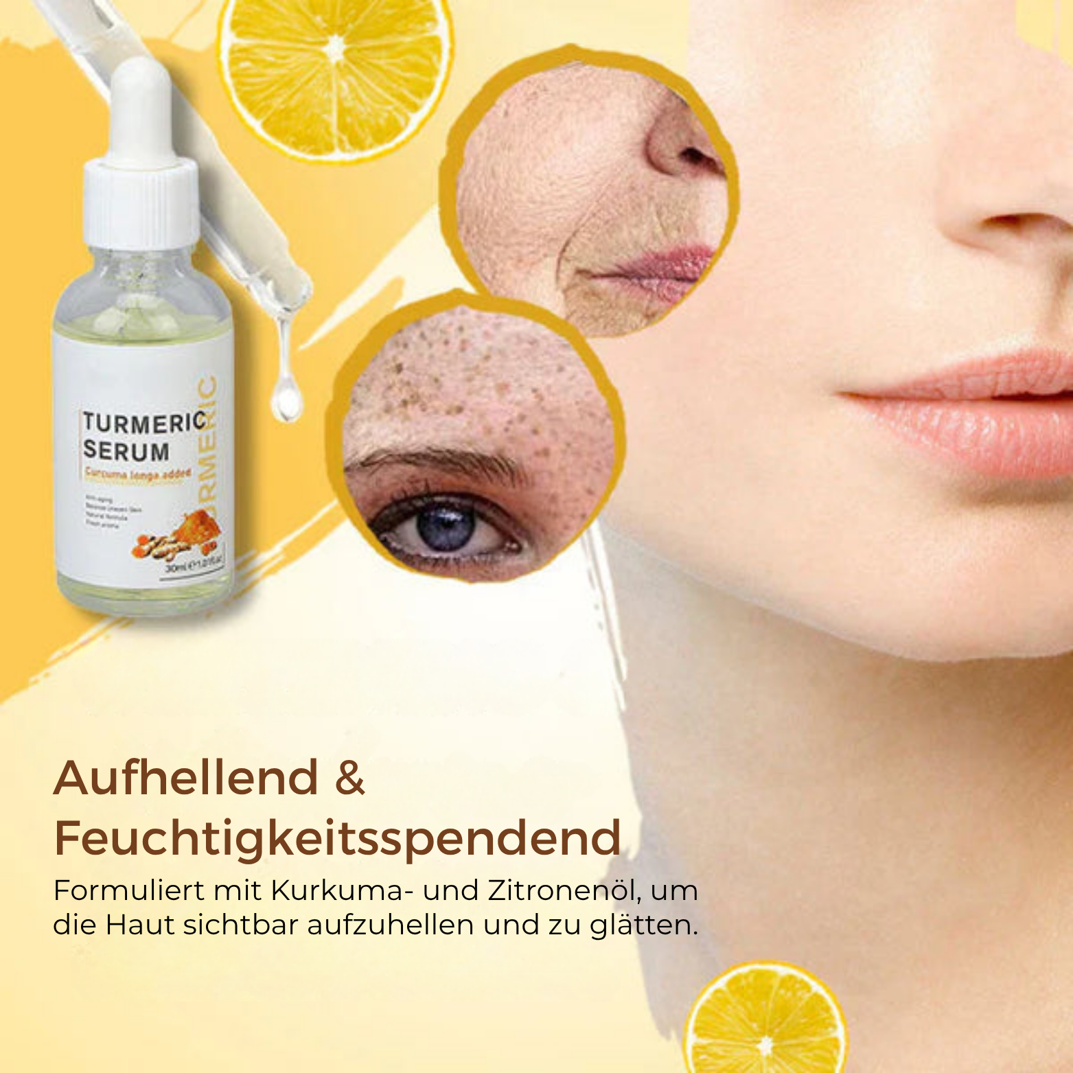 HautLicht™ Kurkuma Serum gegen dunkle Flecken