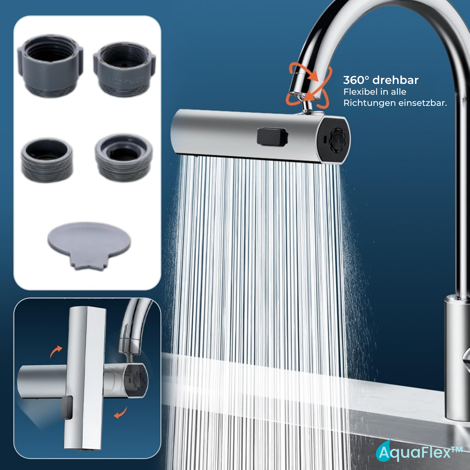 AquaFlex™ Wasserfall Armatur mit Brause