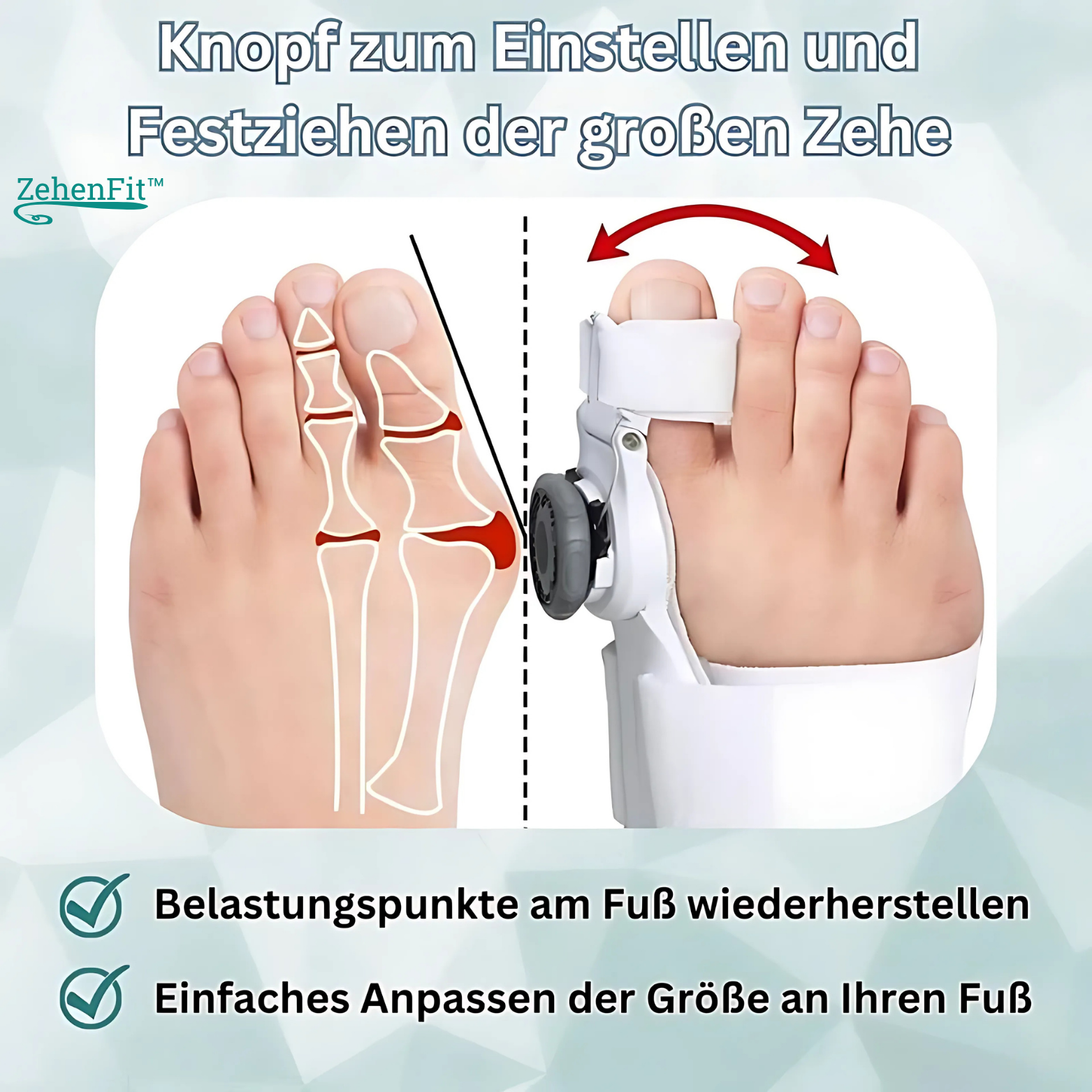 ZehenFit™ Hallux Valgus Korrektur & Zehenspreizer